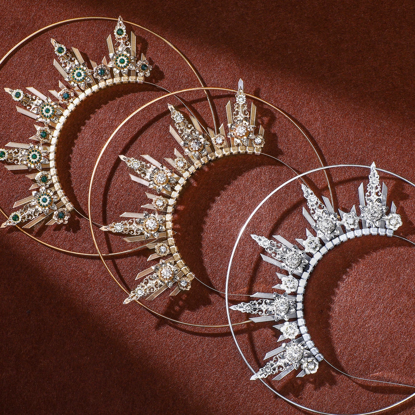 Silver Spike Halo Crown Headband