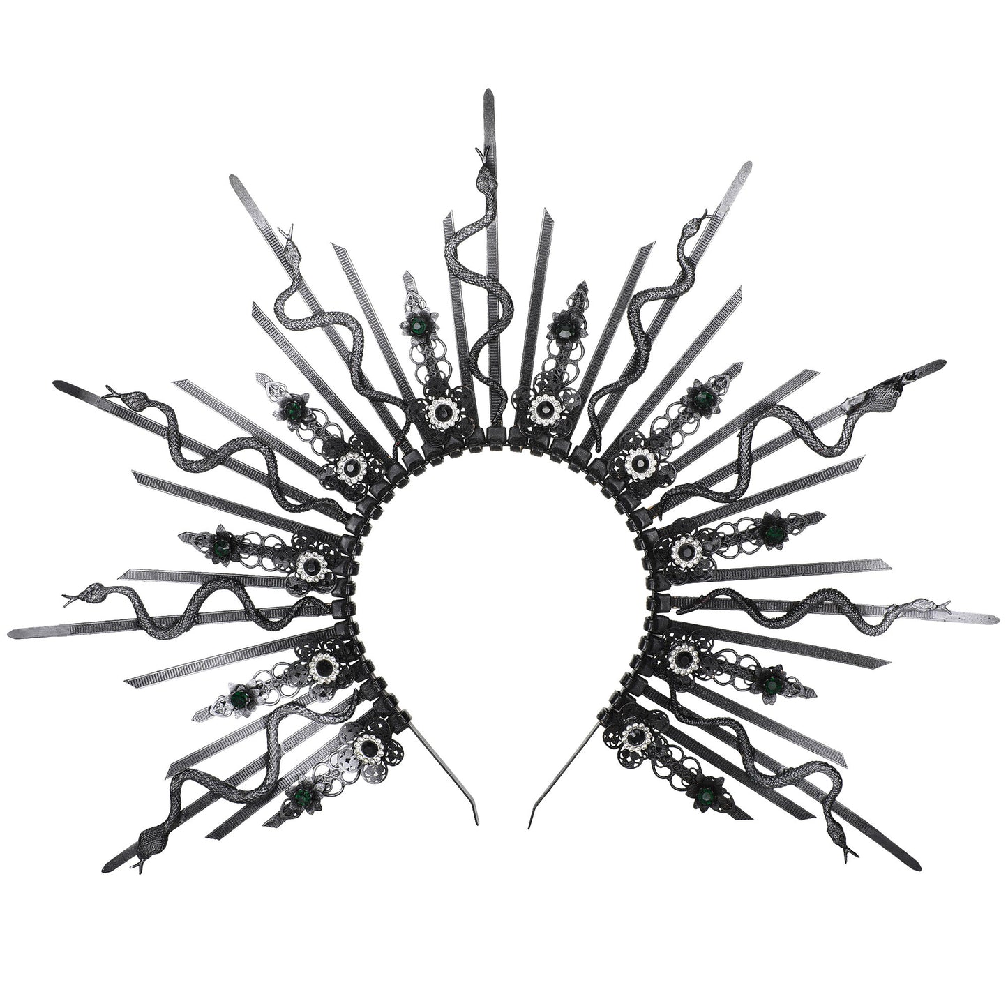 COSUCOS Medusa Halo Crown Handmade Greek Snake Headpiece