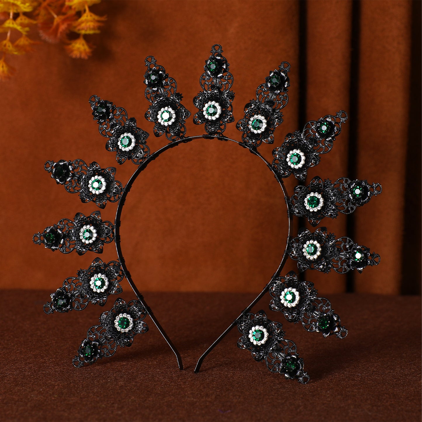 Black Halo Crown Headpiece Goddess Spiked Headband