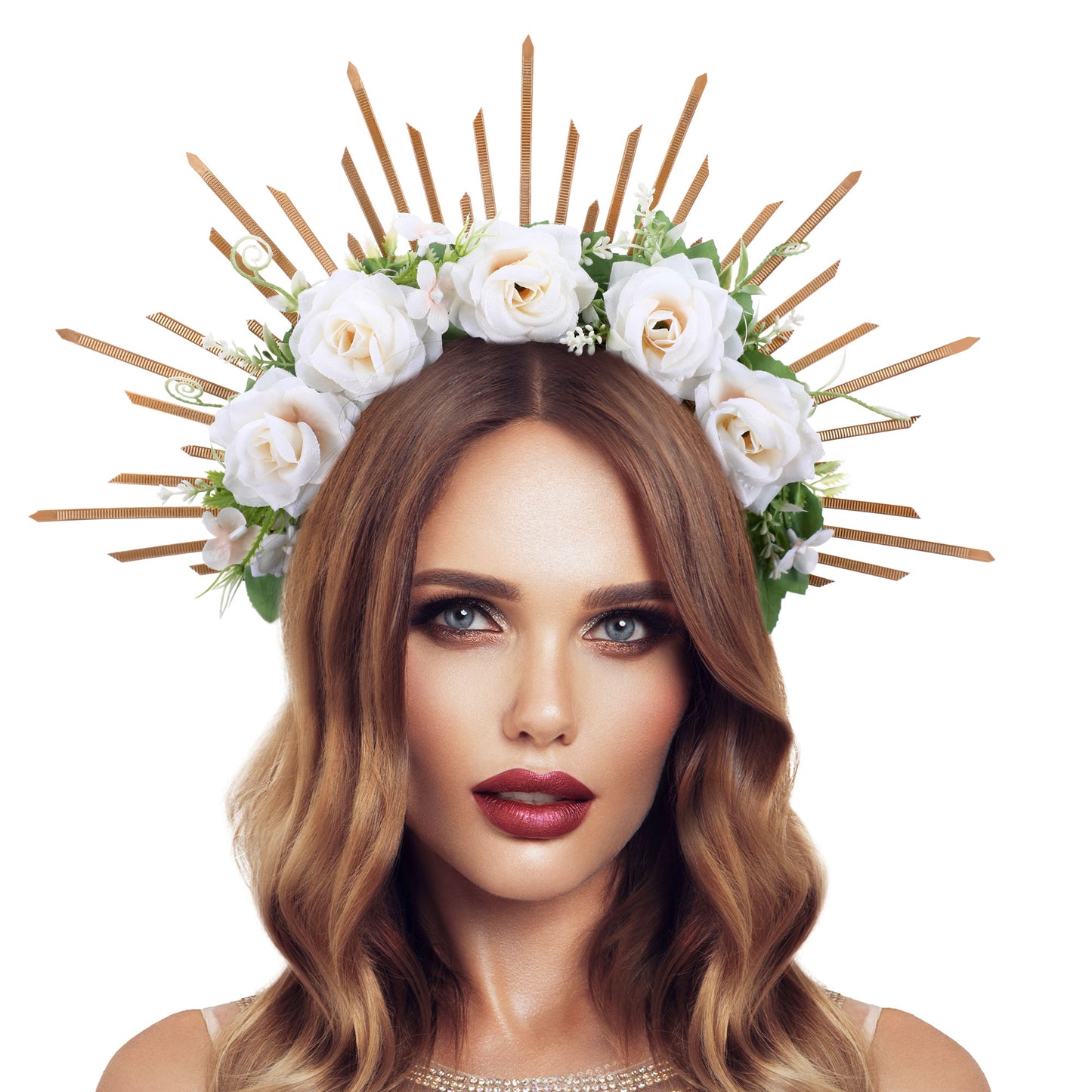 LED Flower Halo Crown - Fairy White Flower Costume Headband