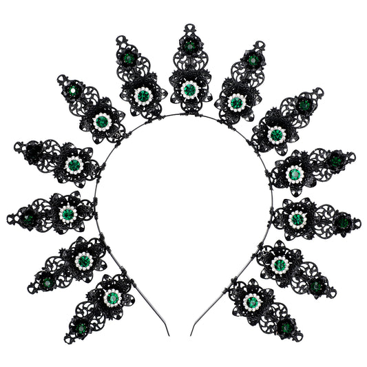 Black Halo Crown Headpiece Goddess Spiked Headband