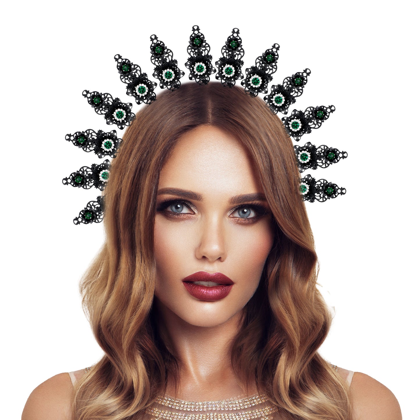 Black Halo Crown Headpiece Goddess Spiked Headband