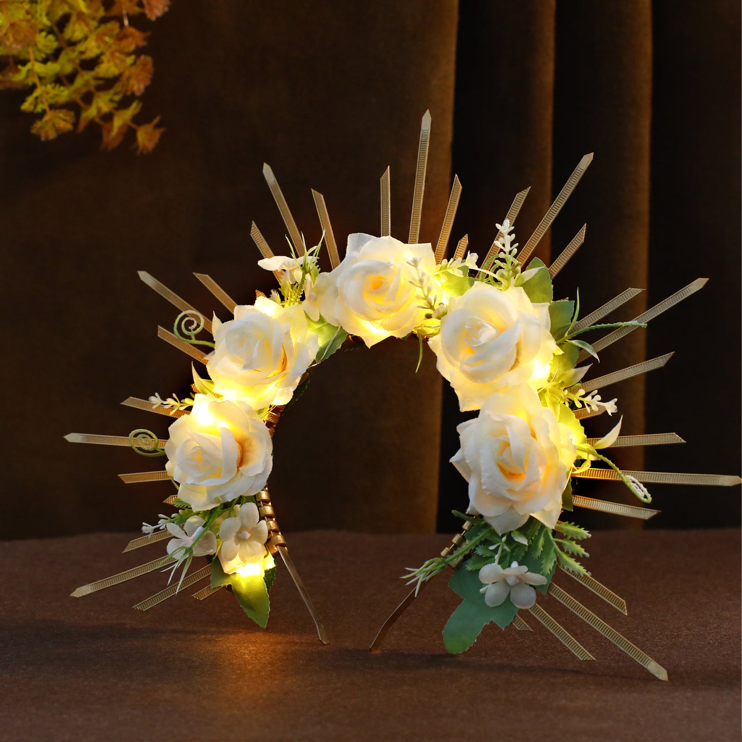 LED Flower Halo Crown - Fairy White Flower Costume Headband