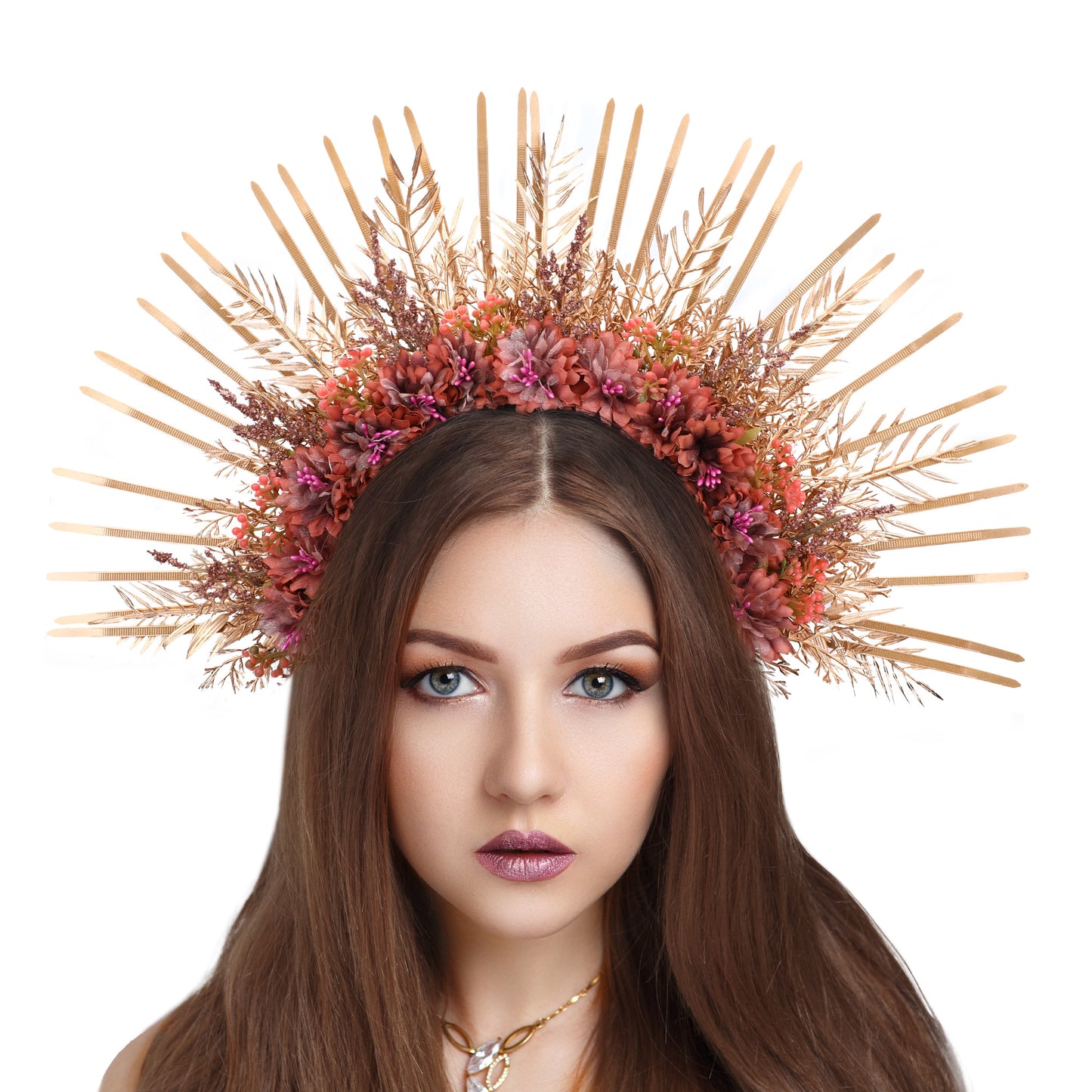 Sunburst Halo Crown Goddess Headpieces - Wedding Crown
