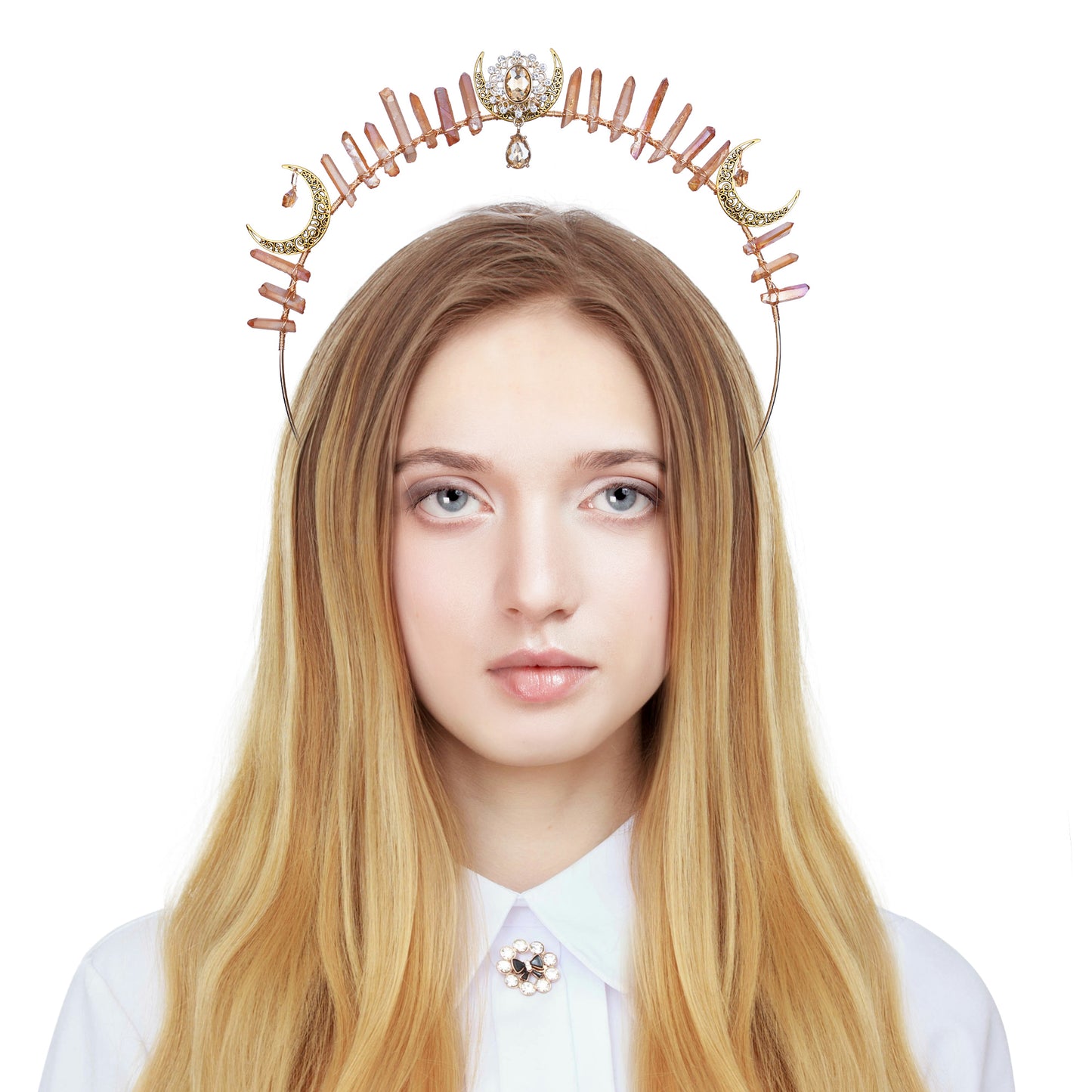 Halo Crown Gold Headpiece Moon Crown
