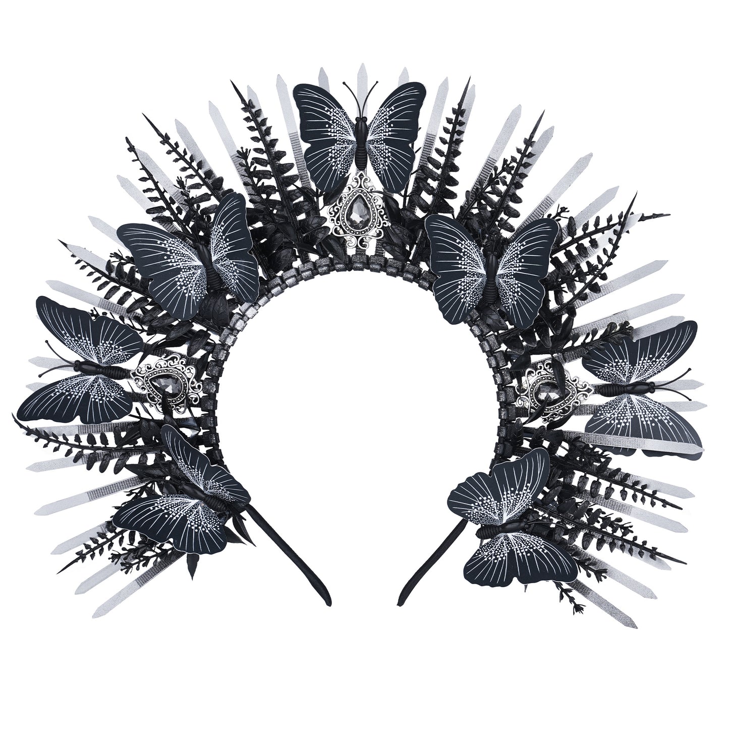 Black Butterfly Spiked Headwear Gothic Crown