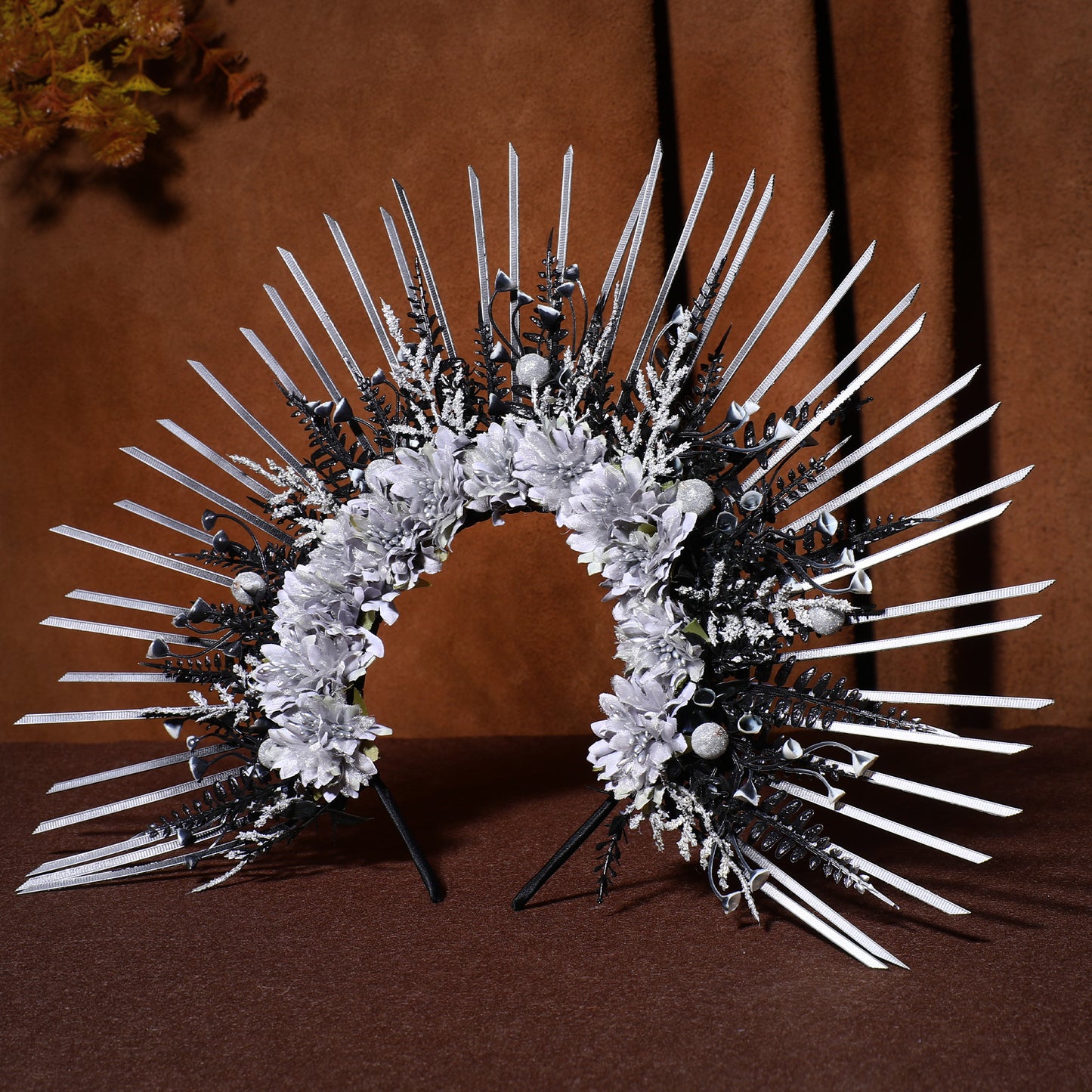 Halo Crown Gothic Headpiece Black