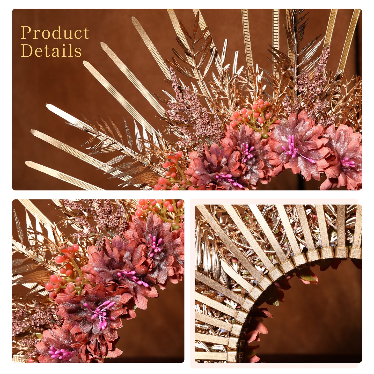 Sunburst Halo Crown Goddess Headpieces - Wedding Crown