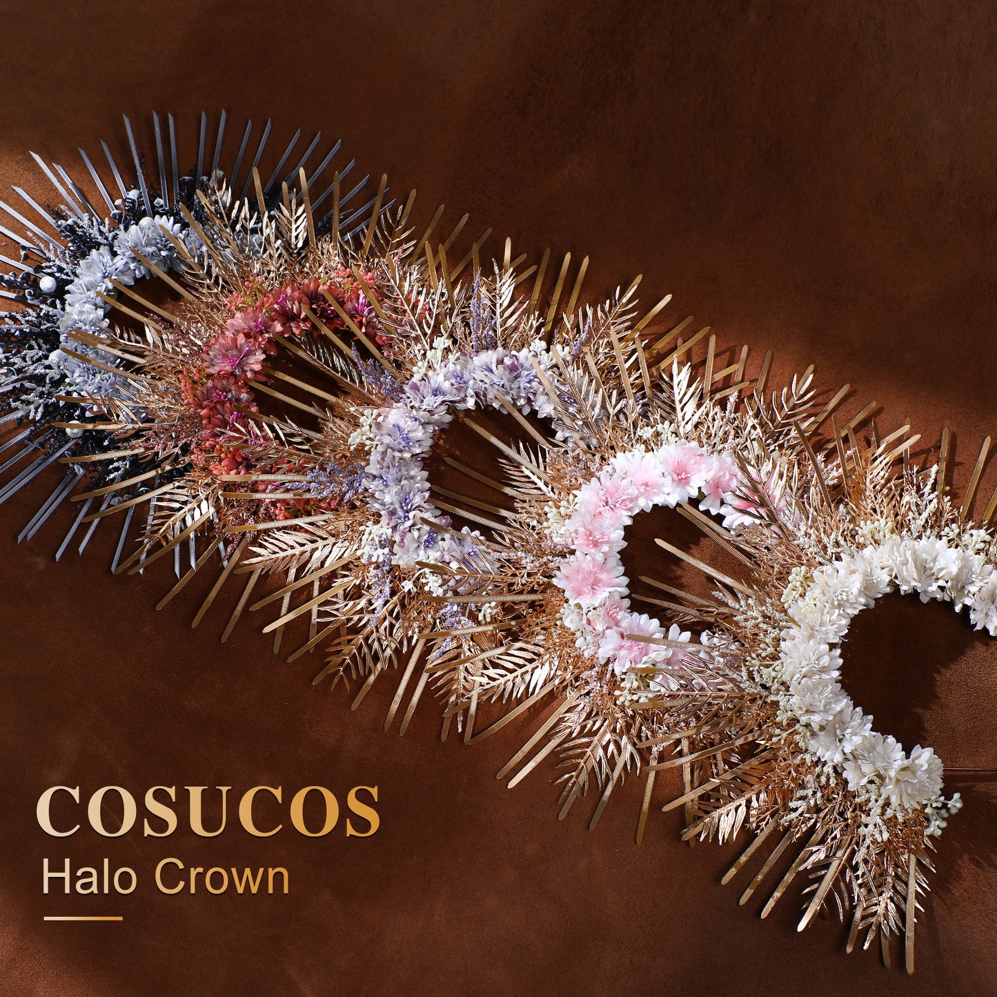 Halo Crown Headband Pink - Spiked Sunburst Headpiece