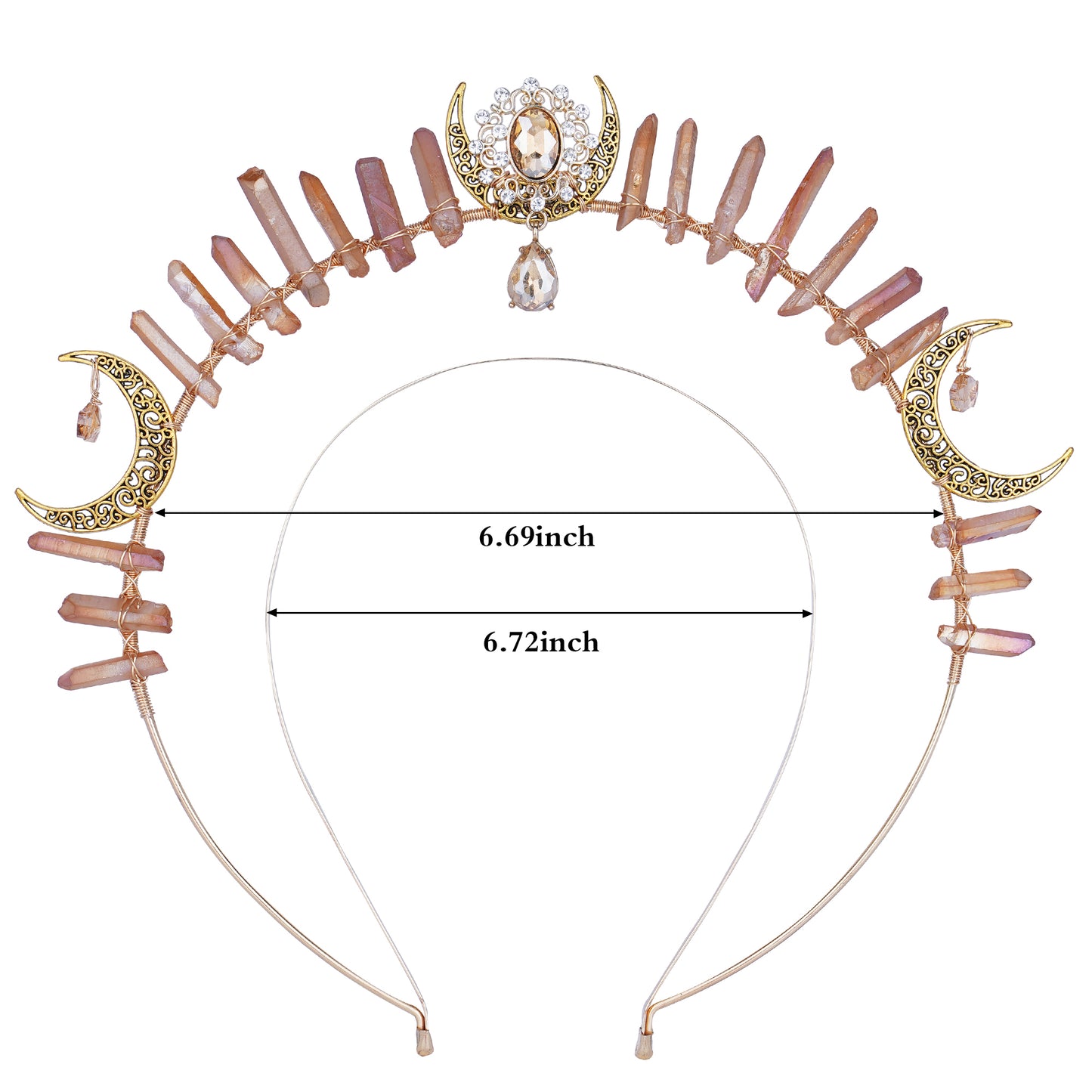 Halo Crown Gold Headpiece Moon Crown