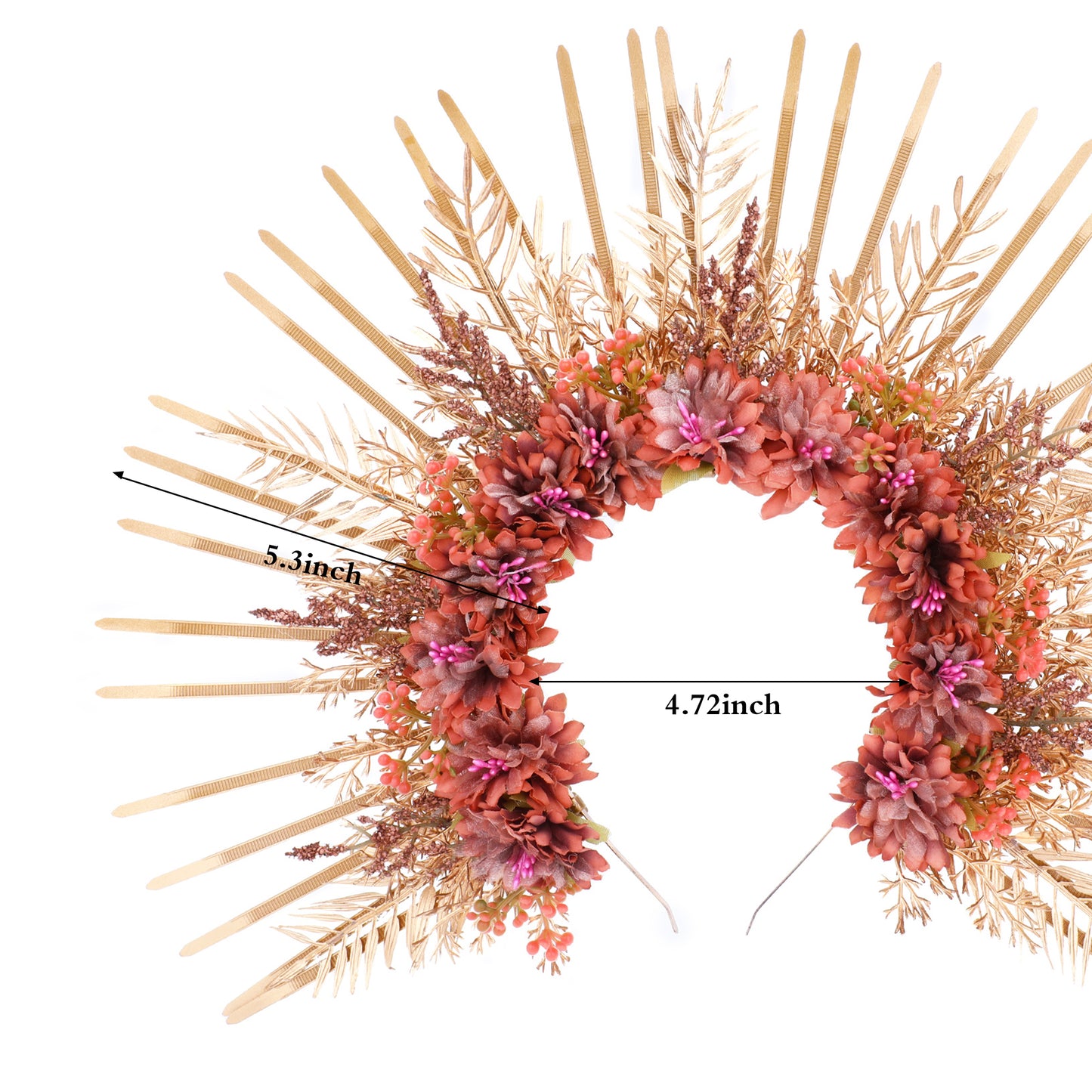 Sunburst Halo Crown Goddess Headpieces - Wedding Crown