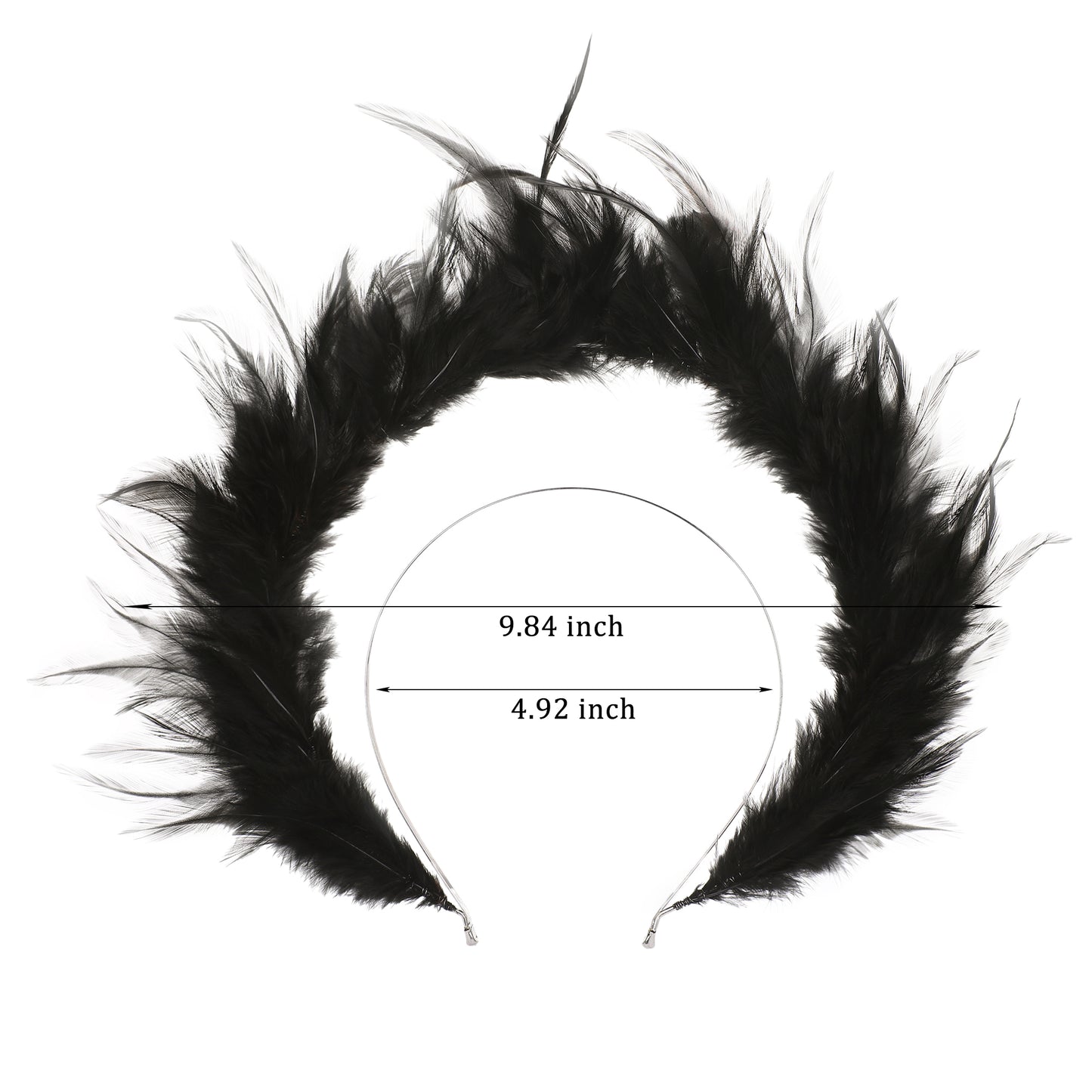 COSUCOS Black Feather Halo Headpiece Crown