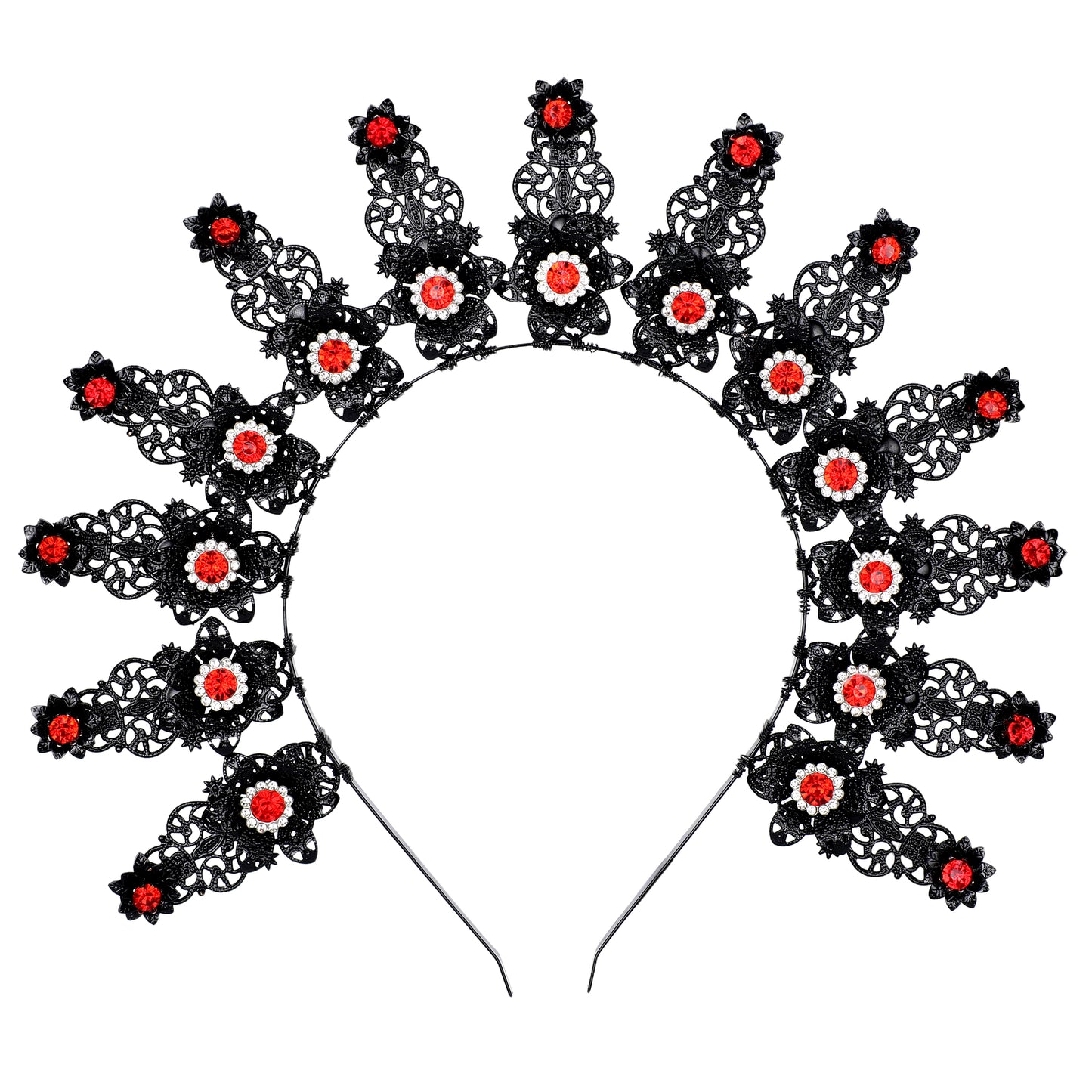 COSUCOS Black Halo Crown Headpiece - Goddess Headband Wedding Headpiece