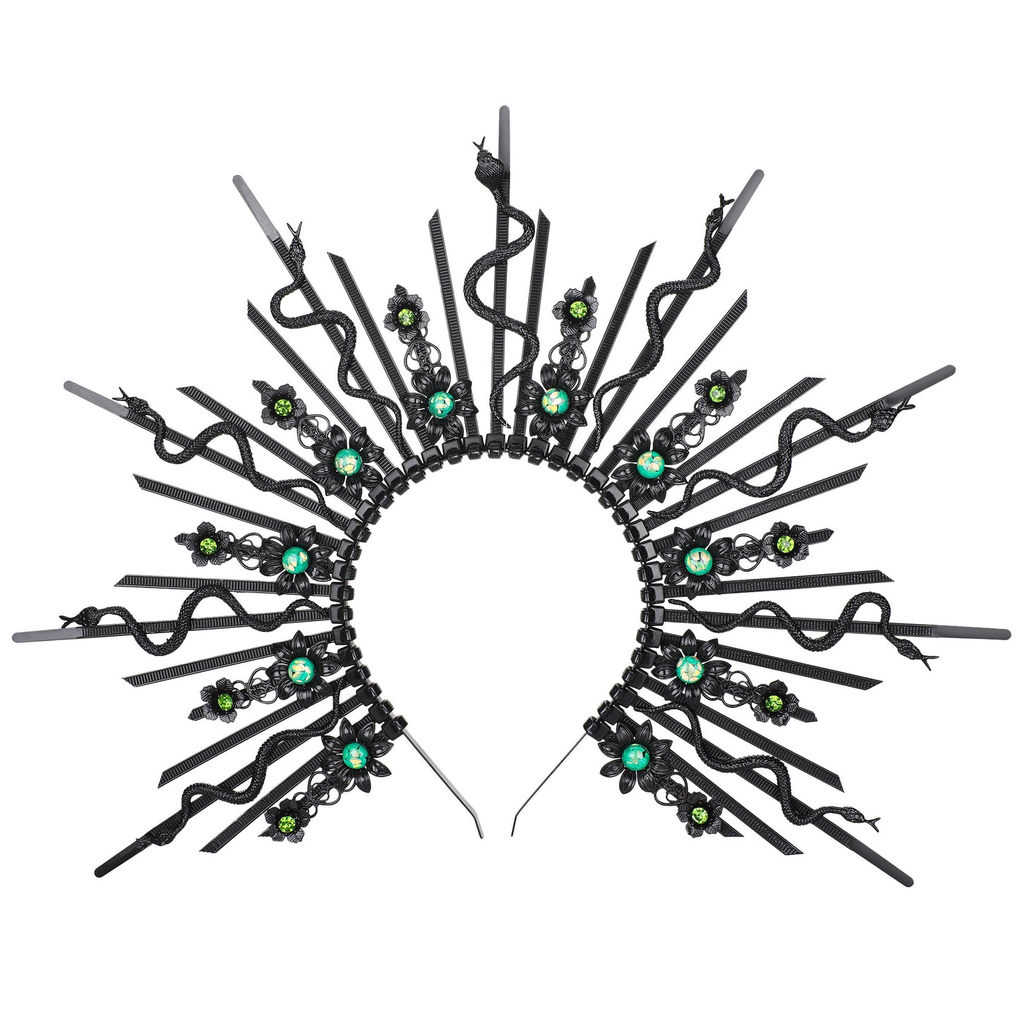 COSUCOS Halo Crown Handmade Greek Goddess Medusa Snake Headband