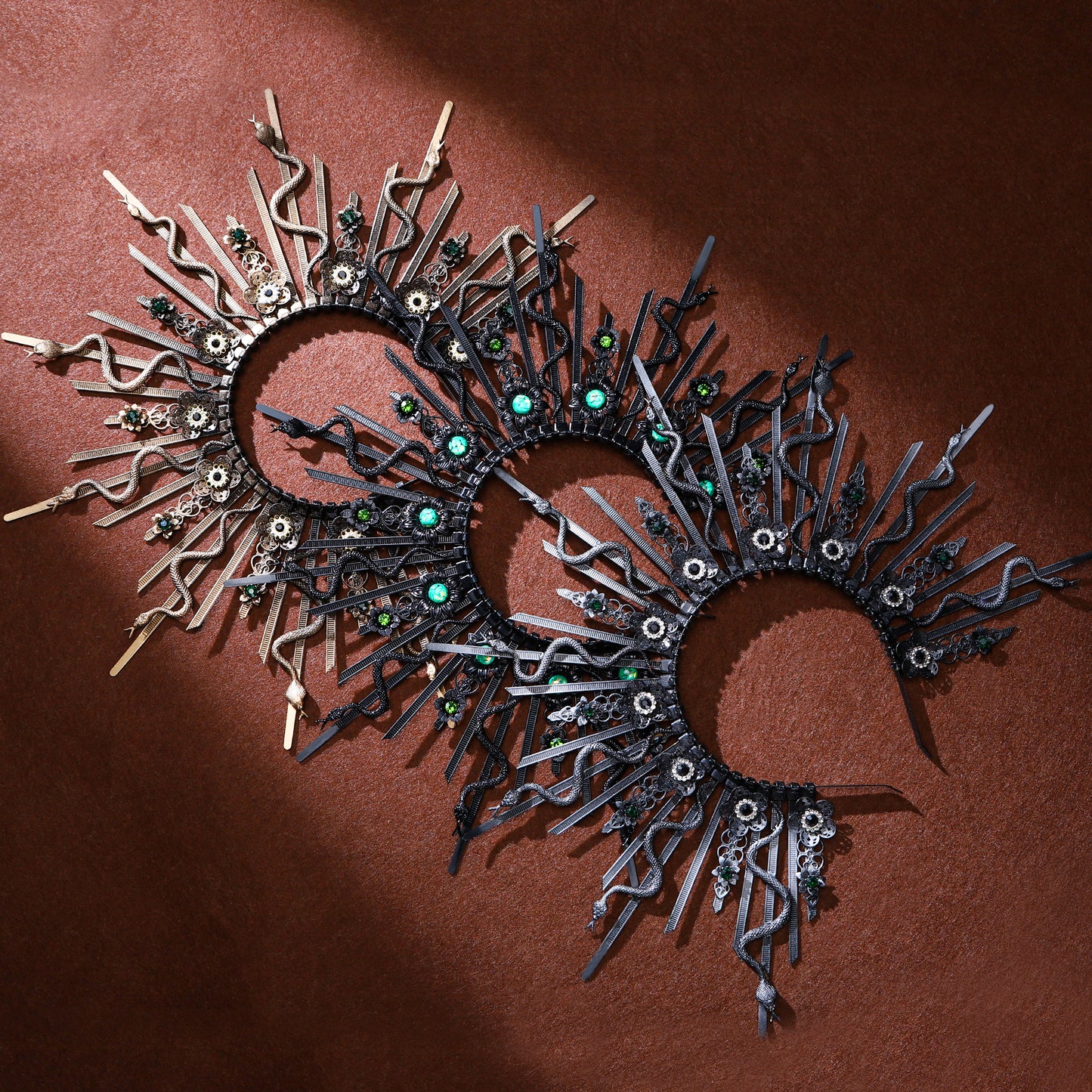COSUCOS Medusa Halo Crown Handmade Greek Snake Headpiece
