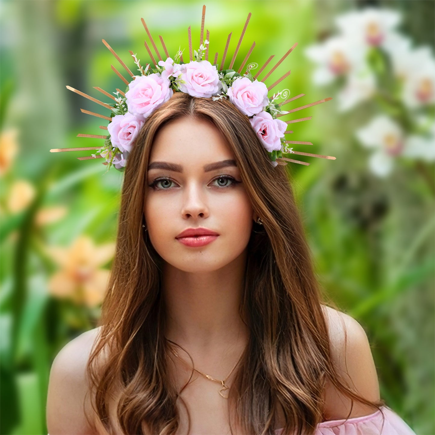 LED Flower Halo Crown - Fairy White Flower Costume Headband