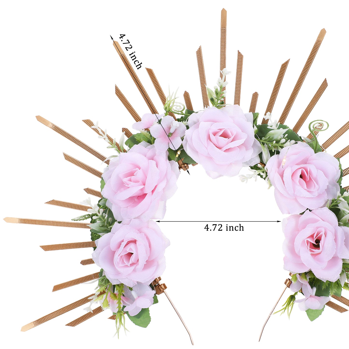 LED Flower Halo Crown - Fairy White Flower Costume Headband