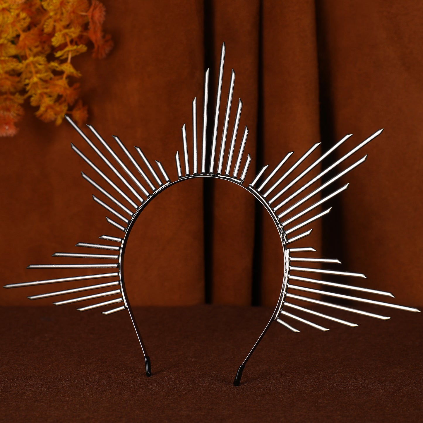 Heart's Horizon - Black Spiked Halo Crown