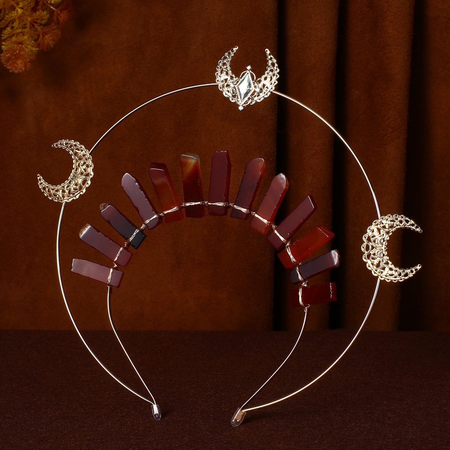 Gold Moon Halo Crown - Crystal Headband