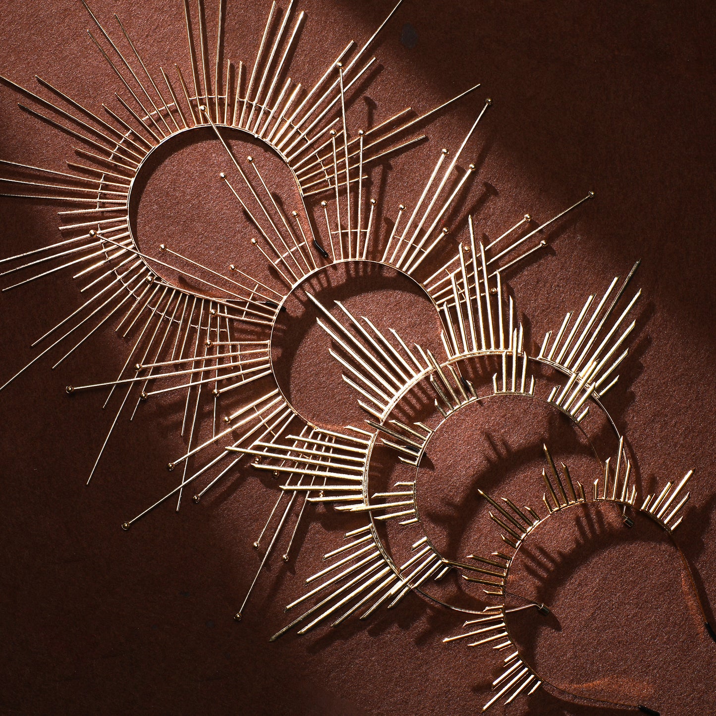 Blooming Allure - Sunburst Spiked Halo Crown