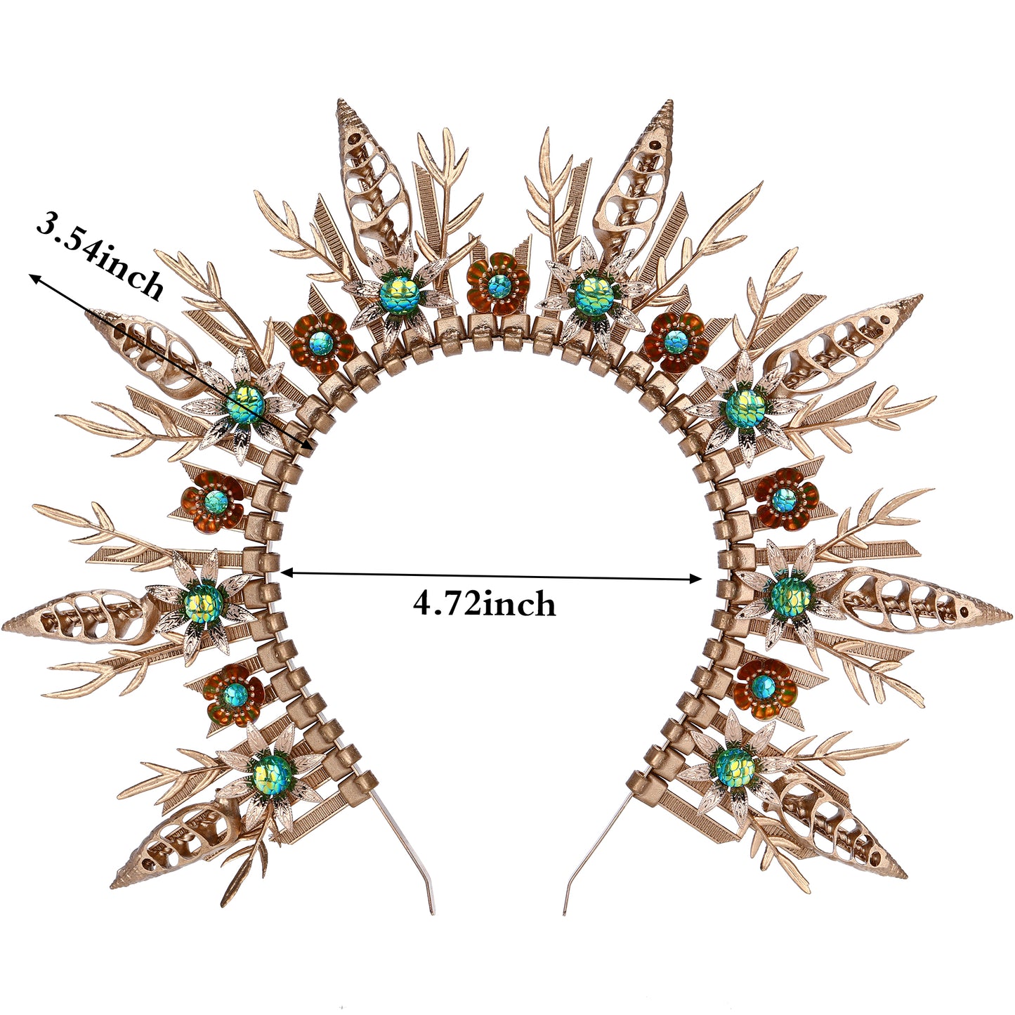 Mermaid Spiked Halo Crown Headpiece