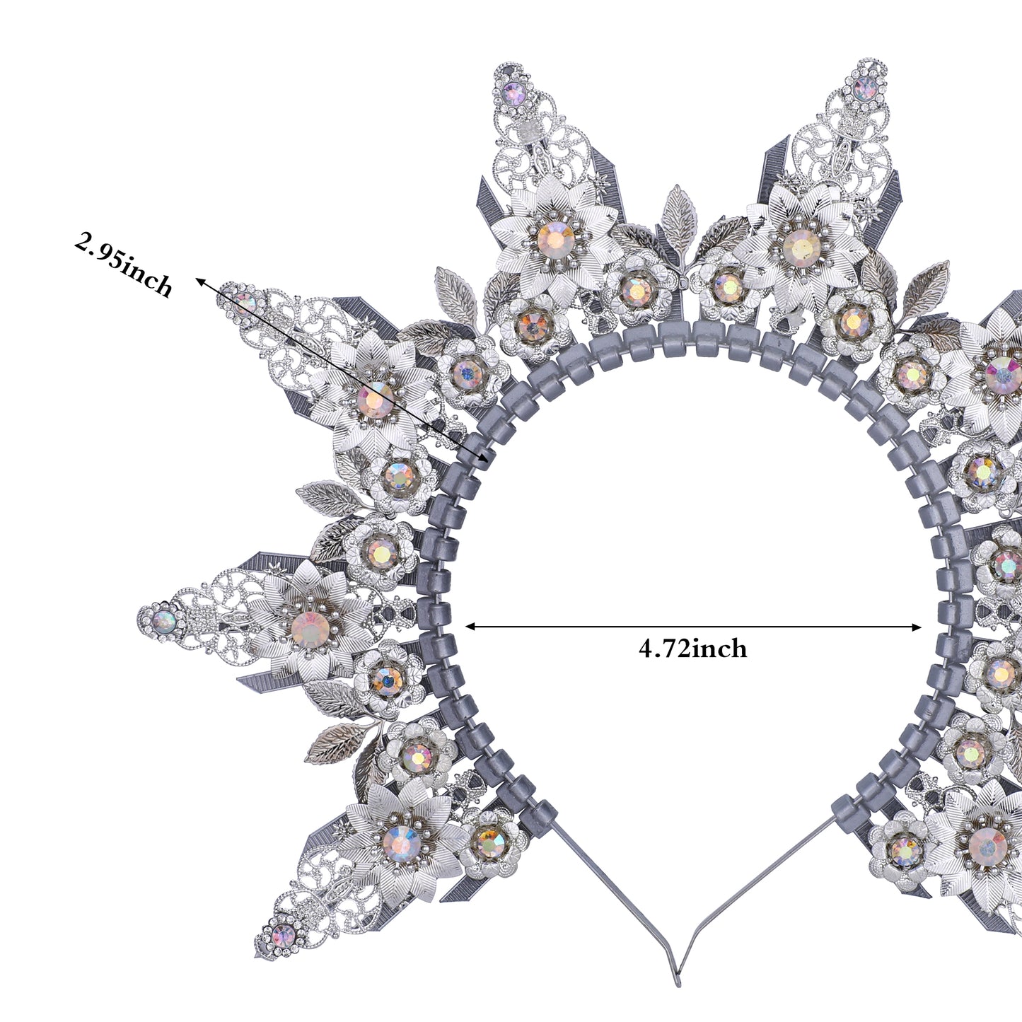 Silver Halo Crown Headband - Goddess Headpiece