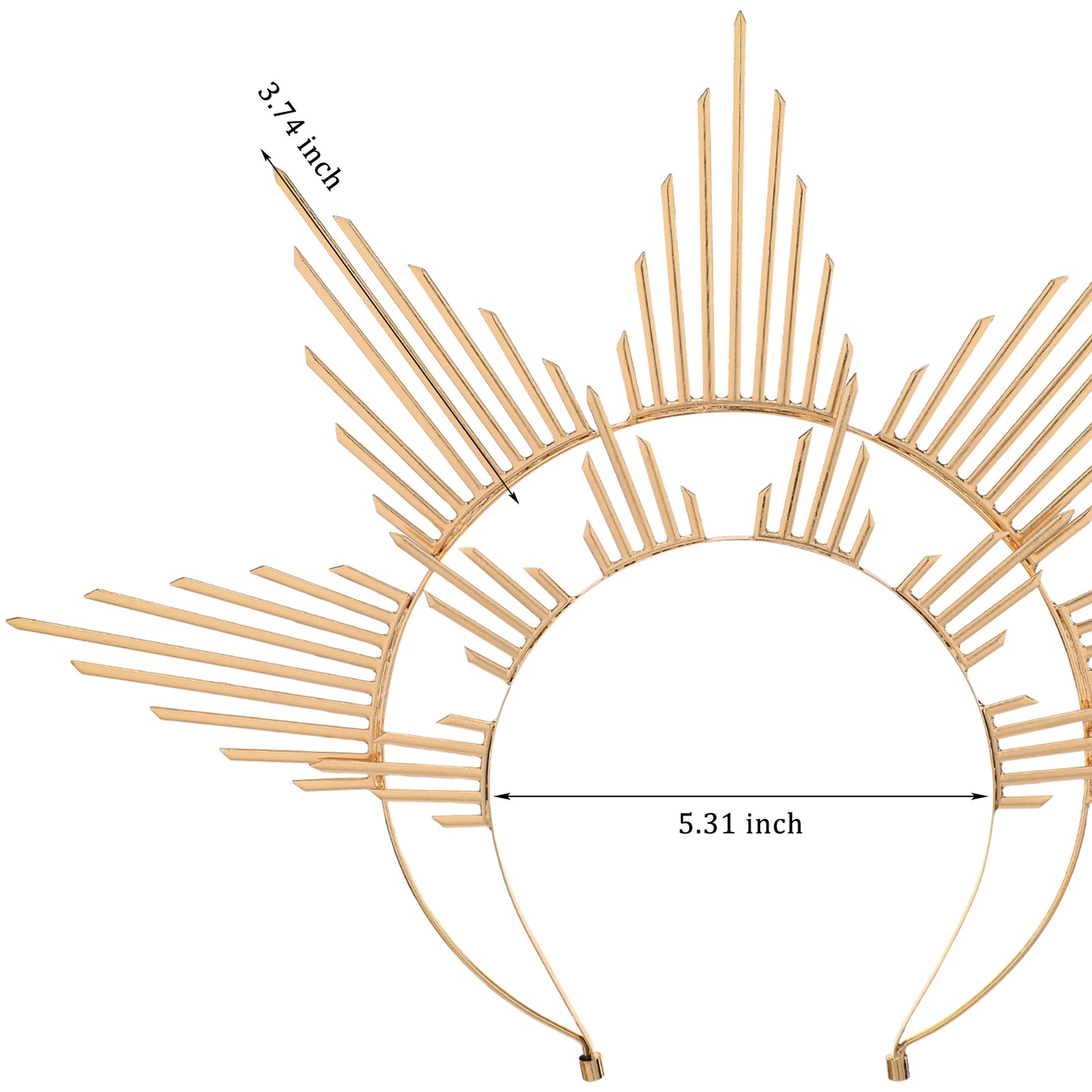 Rhythmic Joy - Golden Halo Crown Headpiece