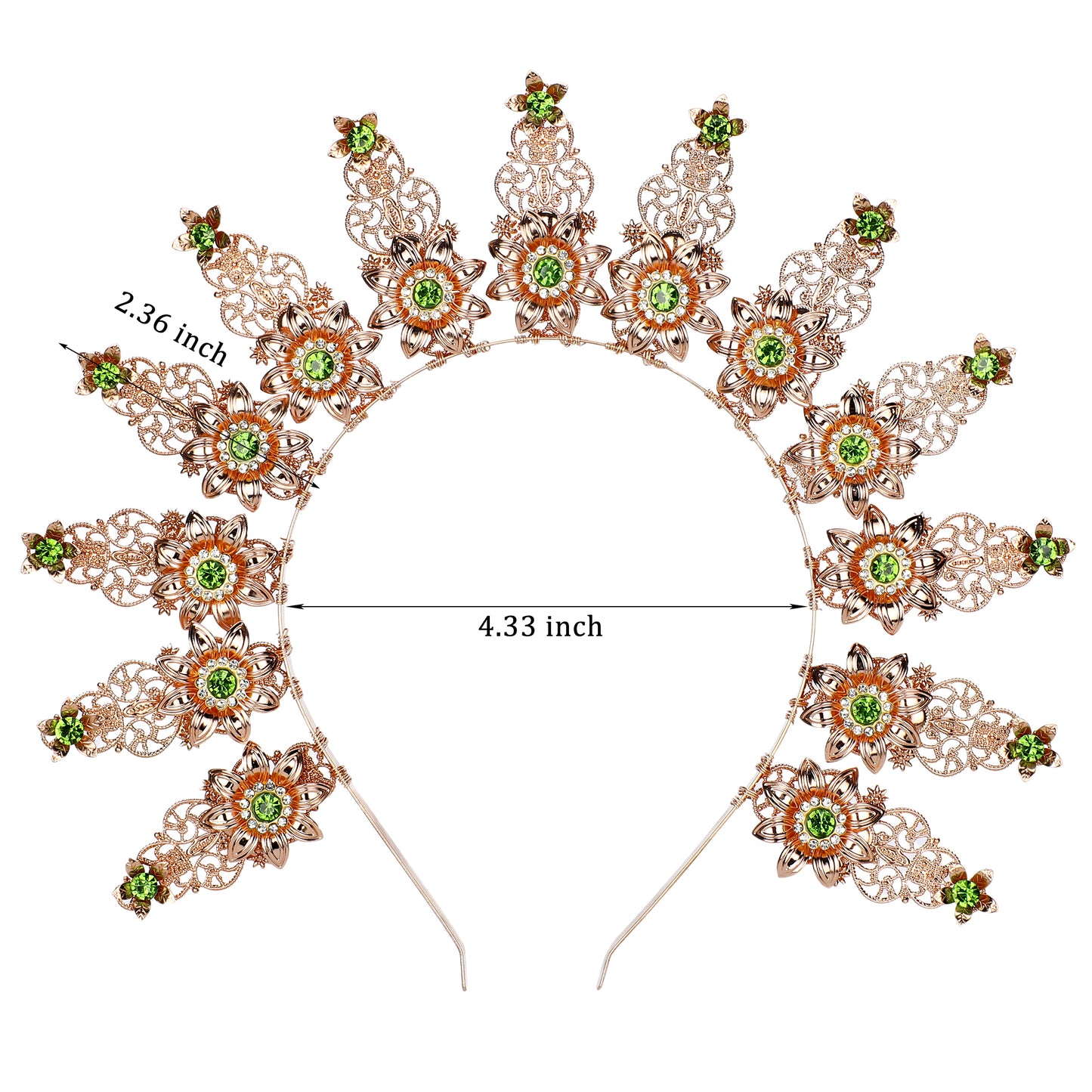 COSUCOS Gold Halo Crown Headpiece - Fairy Headband Wedding Goddess Crown