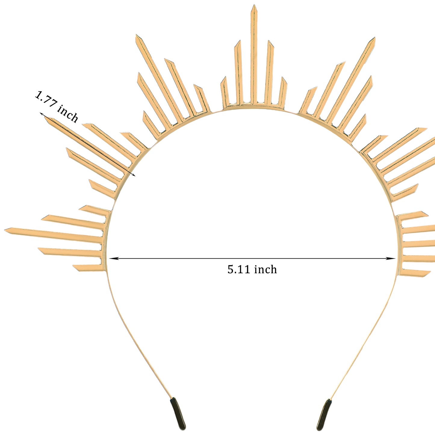 Blooming Allure - Sunburst Spiked Halo Crown