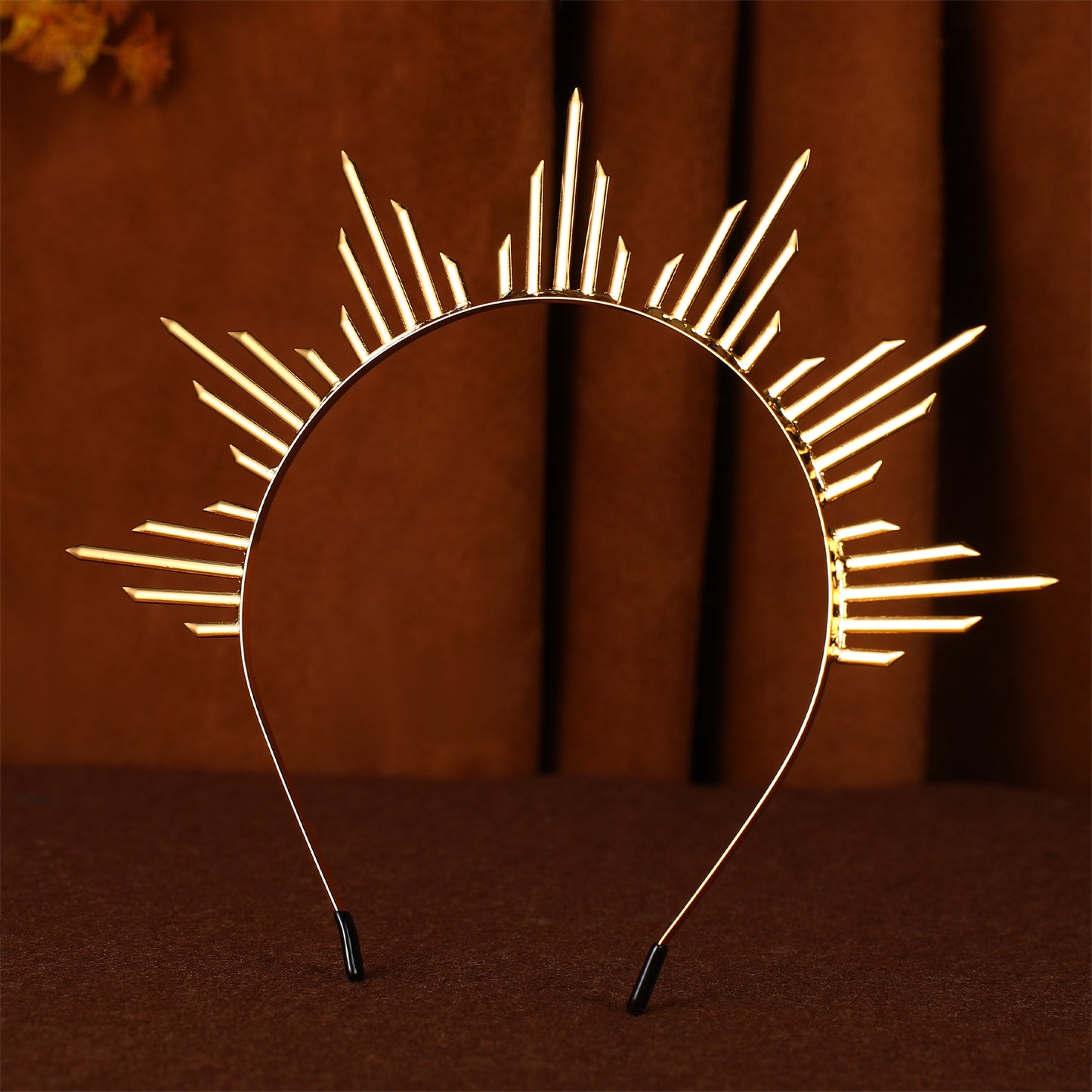 Blooming Allure - Sunburst Spiked Halo Crown