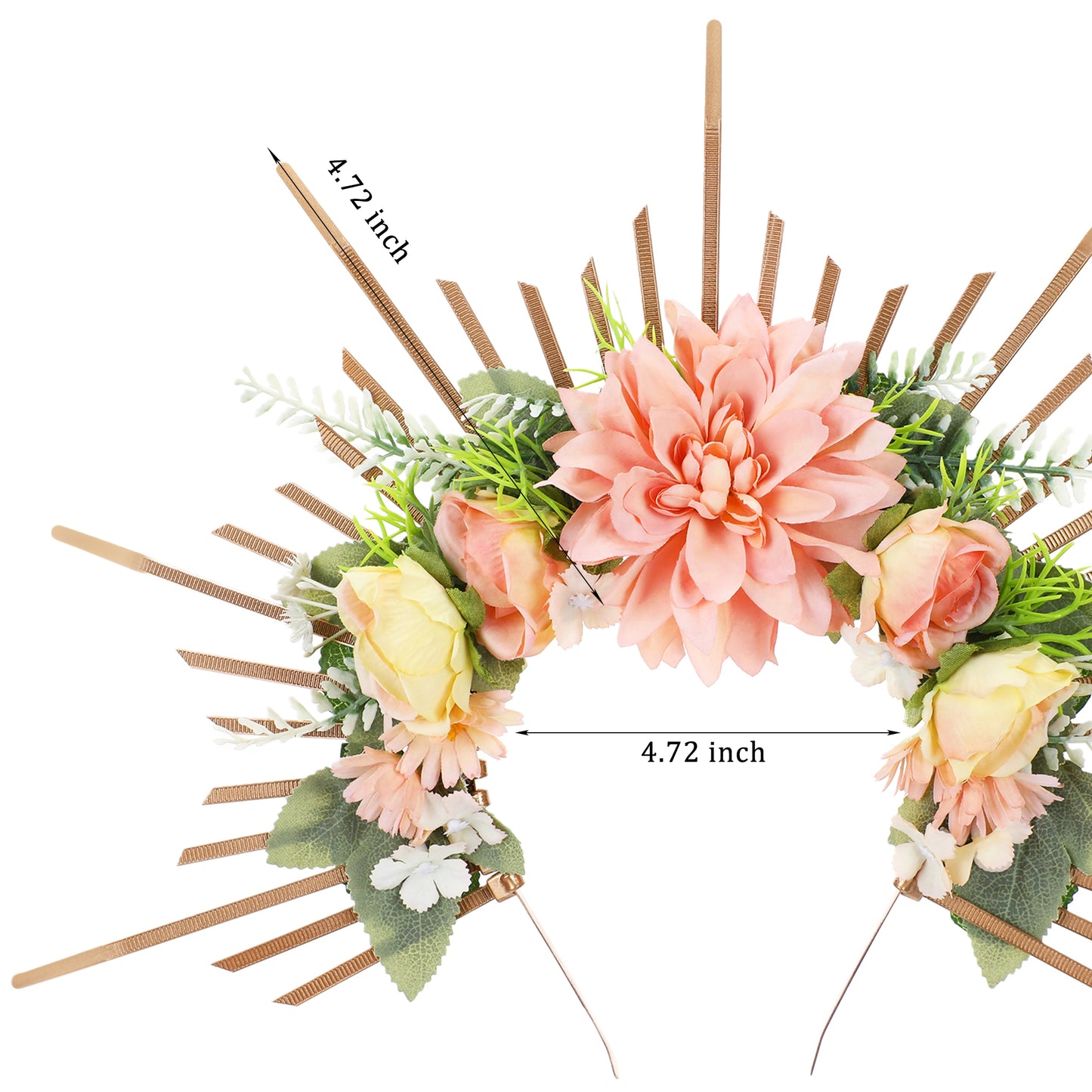 Fairy Handmade Halo Crown - Women Rose Flower Halo Crown Greek Goddess