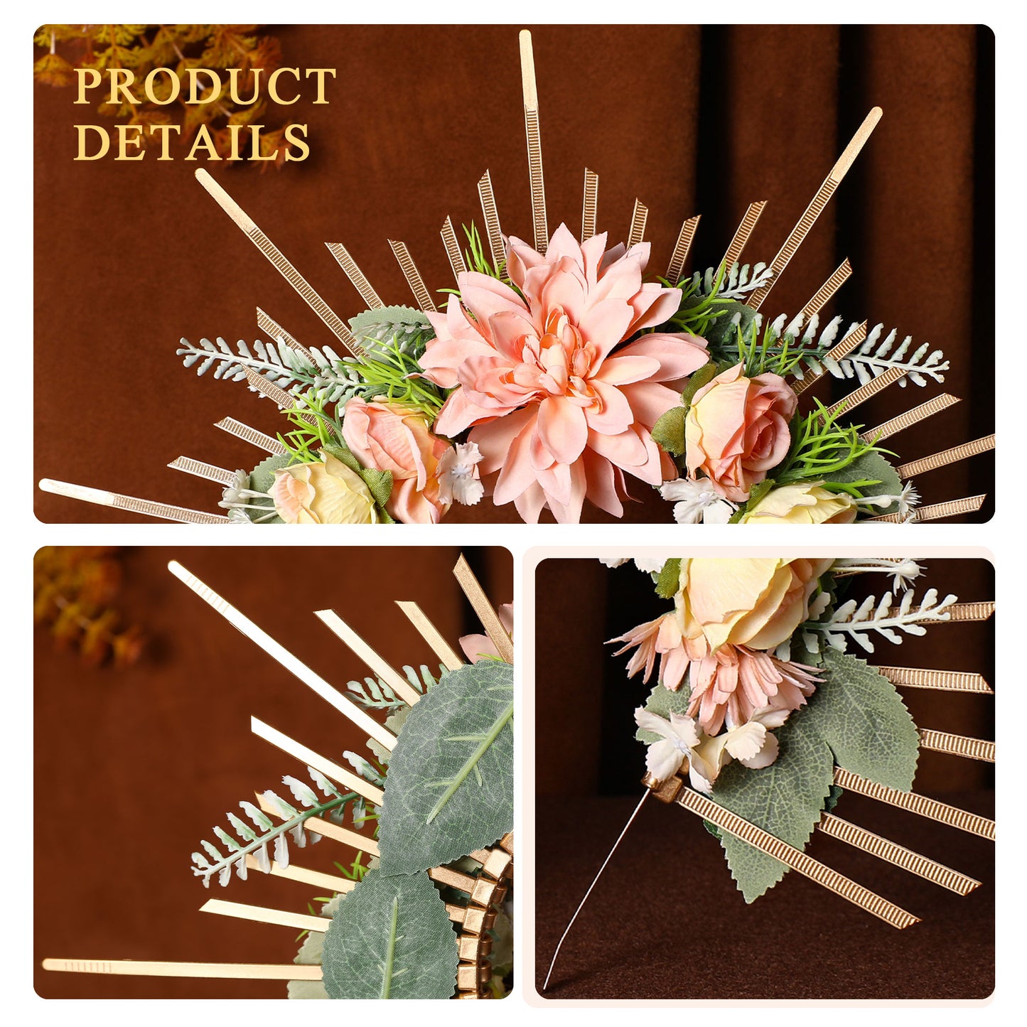 Fairy Handmade Halo Crown - Women Rose Flower Halo Crown Greek Goddess