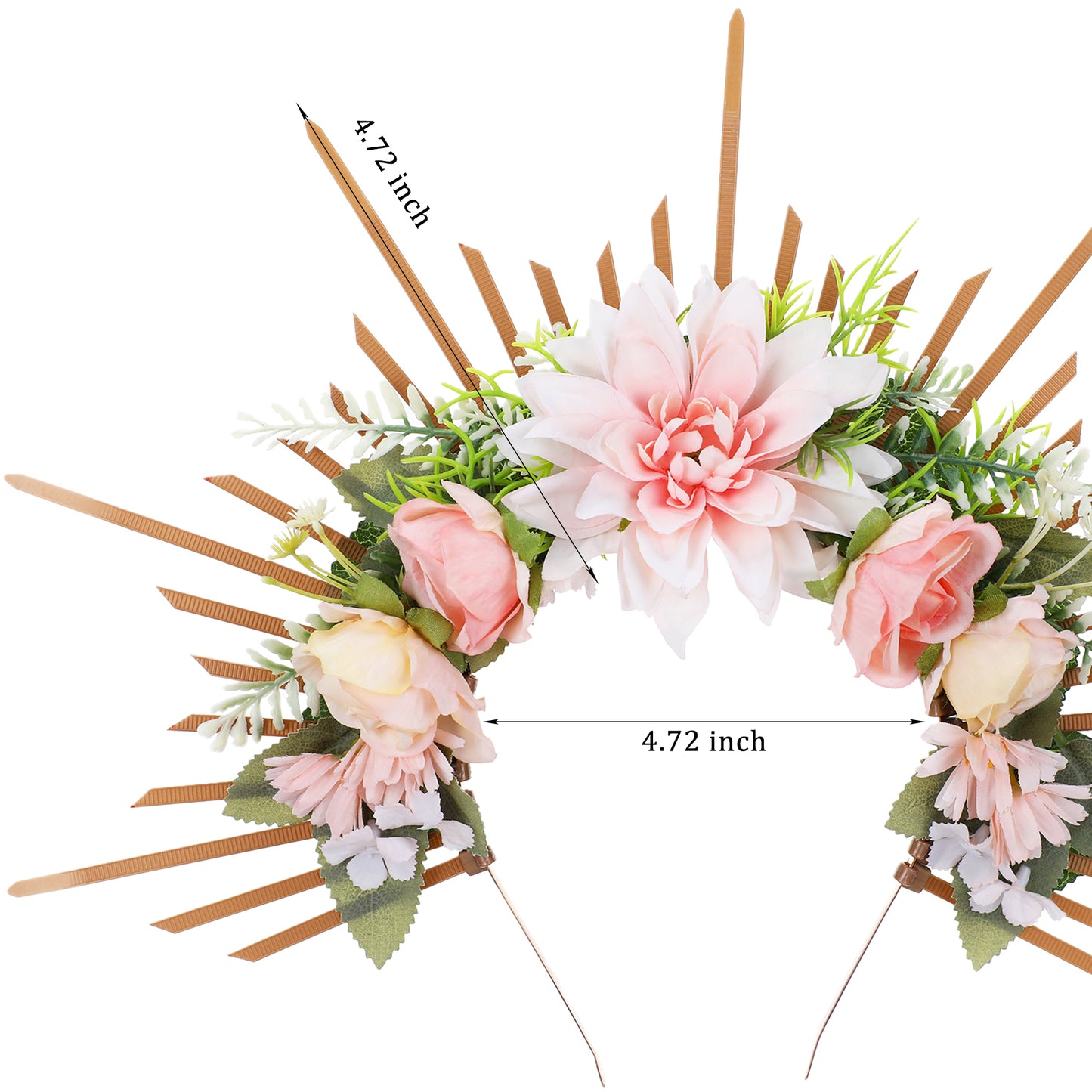 Fairy Handmade Halo Crown - Women Rose Flower Halo Crown Greek Goddess