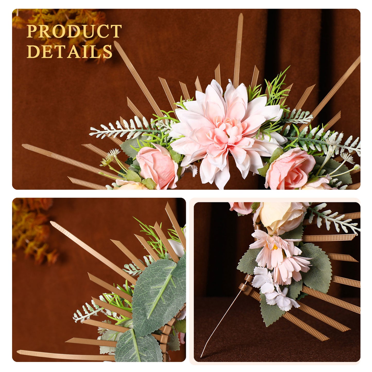Fairy Handmade Halo Crown - Women Rose Flower Halo Crown Greek Goddess
