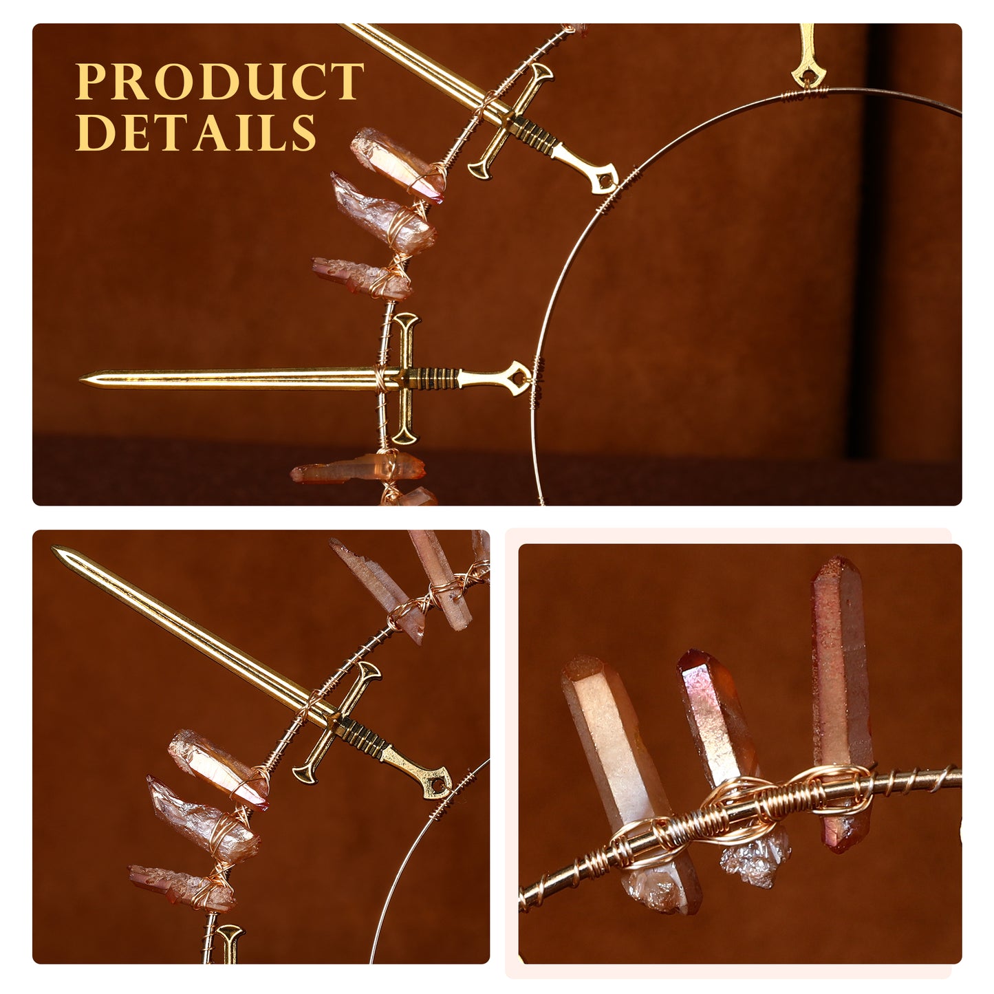 Gold Spike Headband Virgin Mary Crowns
