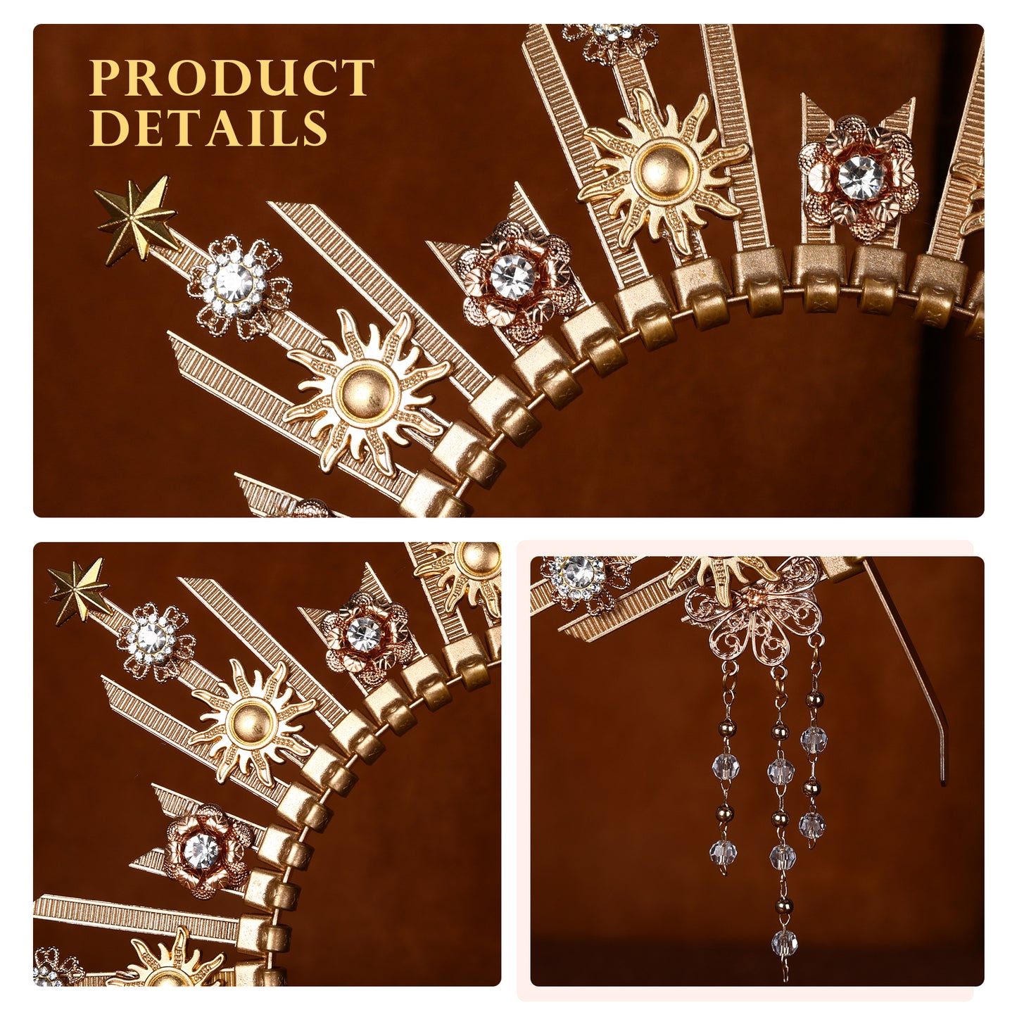 Star Halo Crown Headpiece - Sunburst Headband
