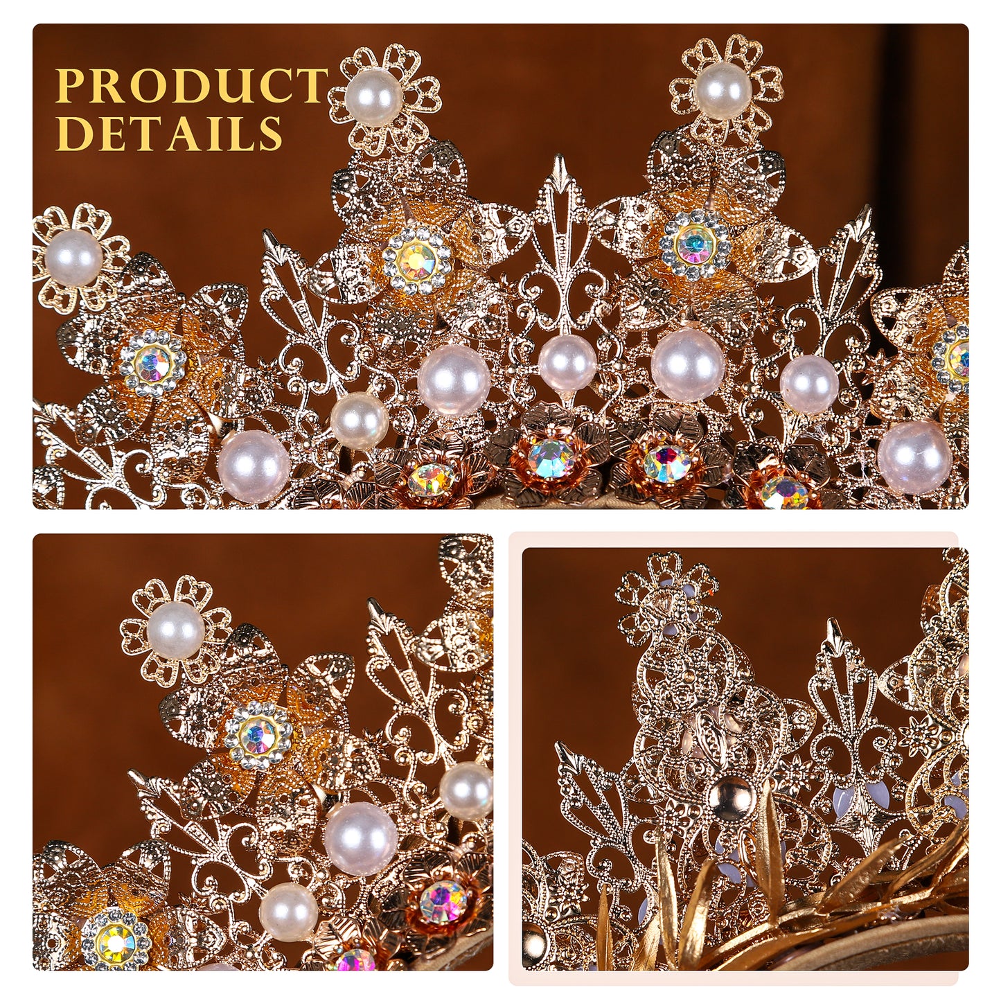 COSUCOS Gold Halo Crown Headpiece - Goddess Gold Leaf Crown Sunburst Headband