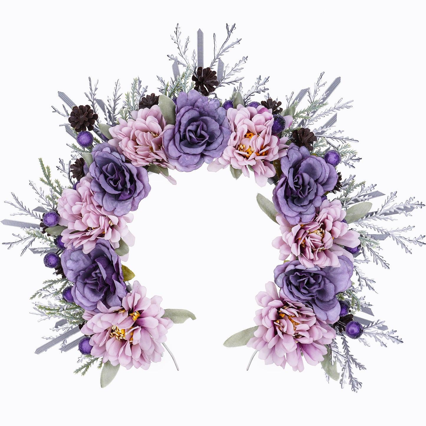 Christmas Flower Halo Crown - Handmade Floral Halo Headband