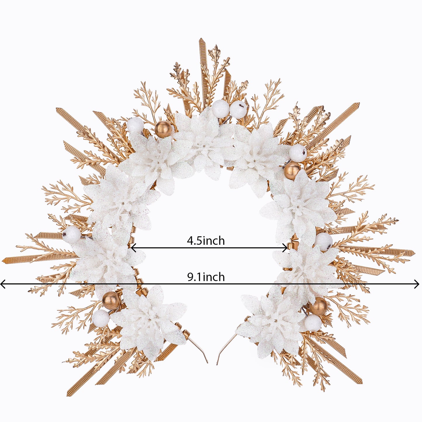 Christmas White Flower Halo Crown - Sunburst Headband