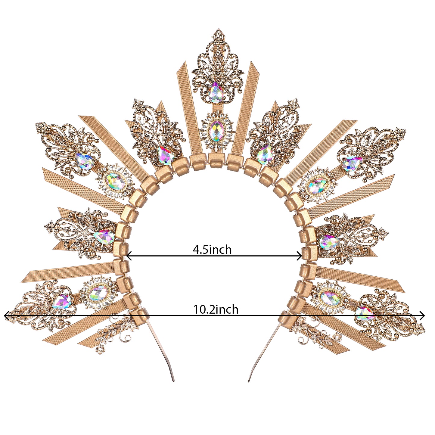 COSUCOS Sunburst Goddess Halo Spike Crown