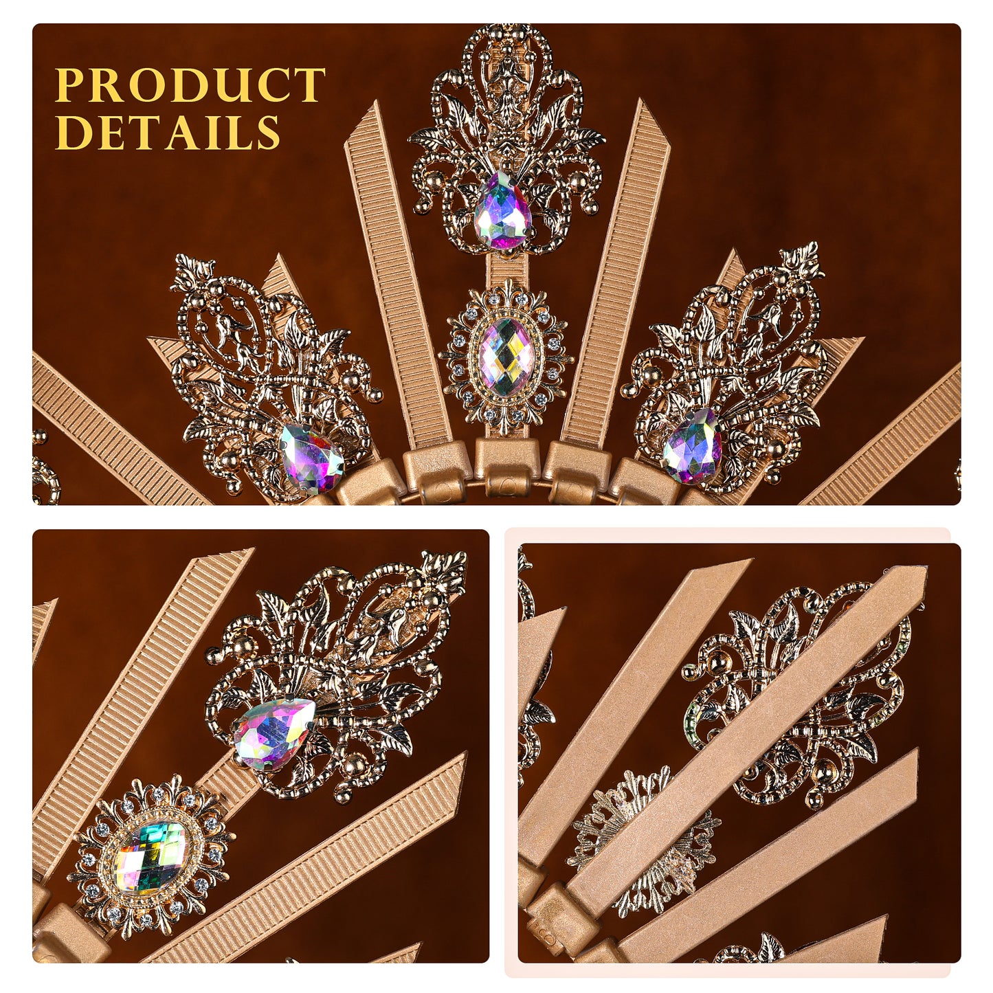 COSUCOS Sunburst Goddess Halo Spike Crown