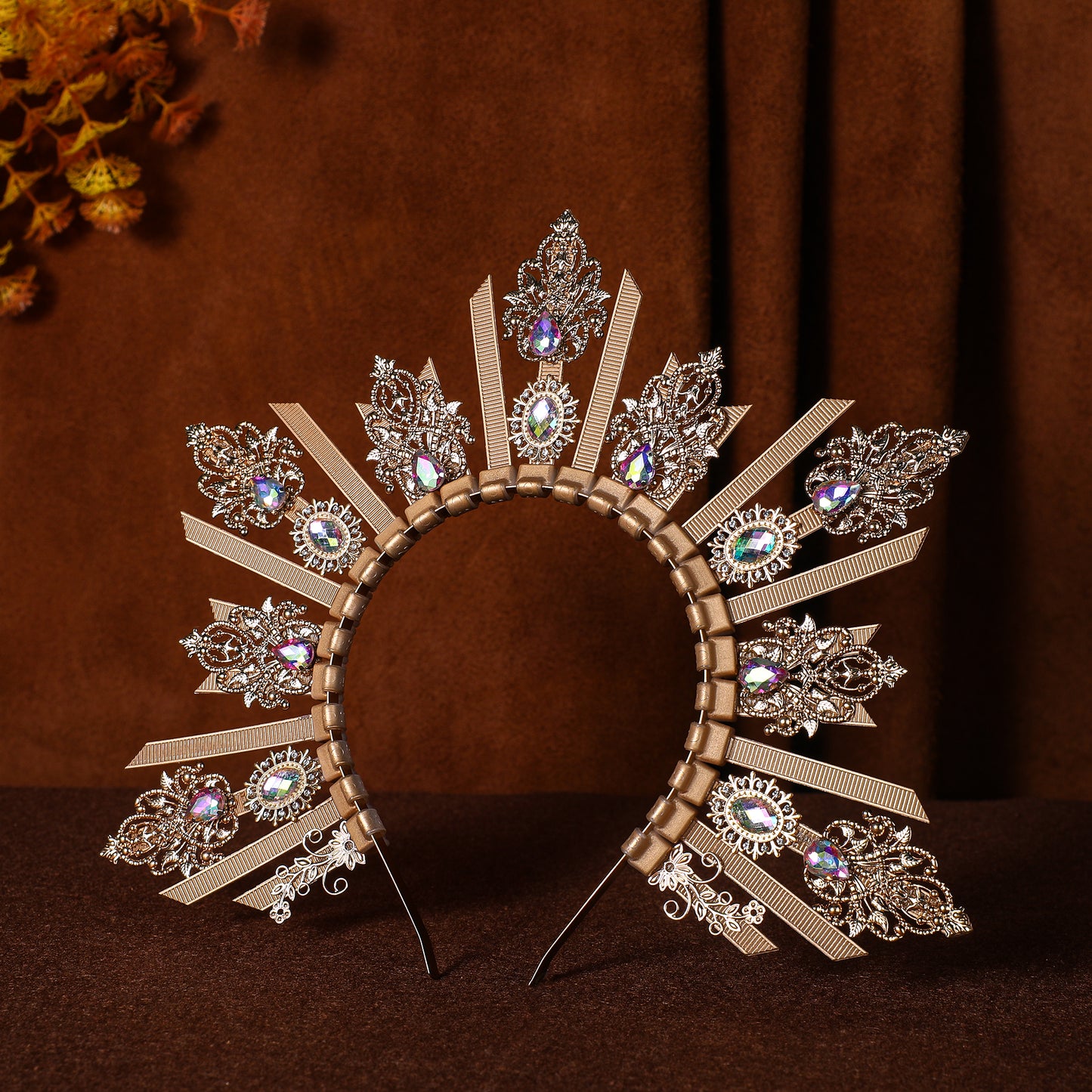 COSUCOS Sunburst Goddess Halo Spike Crown