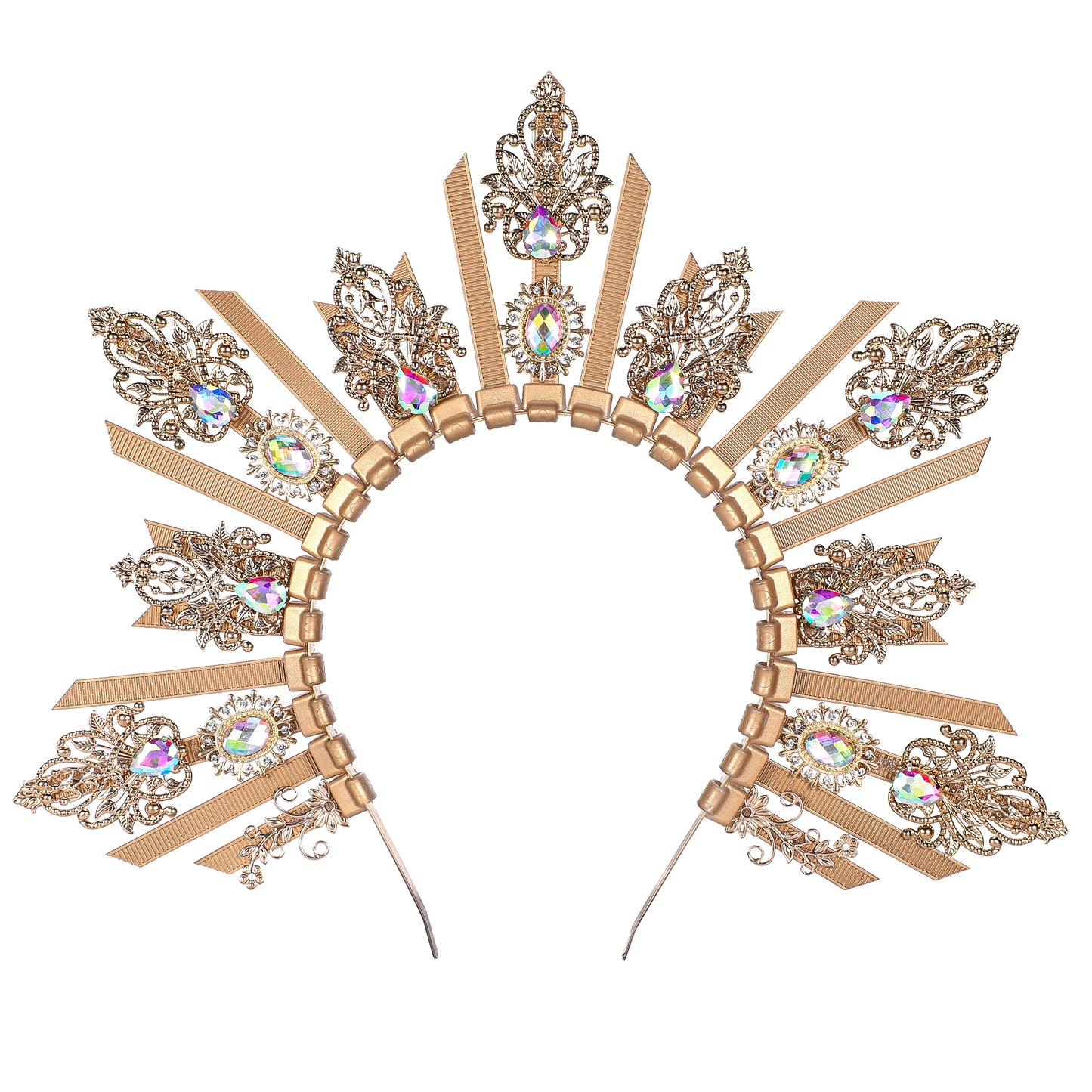 COSUCOS Sunburst Goddess Halo Spike Crown