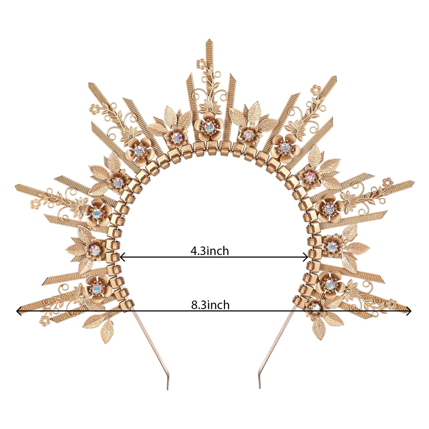 COSUCOS Goddess Halo Sunburst Spike Crown - Cosplay Greek Costume Headband Crown Halloween Liberty Queen
