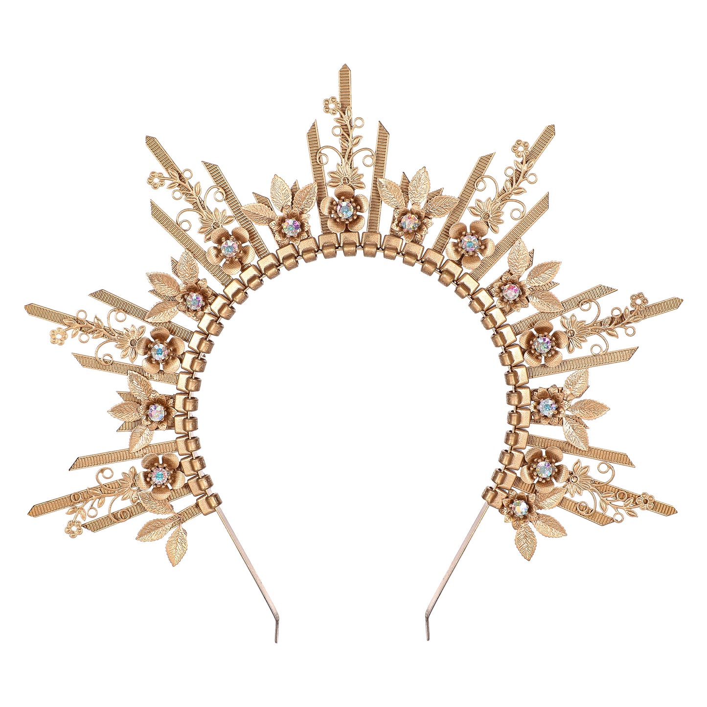COSUCOS Goddess Halo Sunburst Spike Crown - Cosplay Greek Costume Headband Crown Halloween Liberty Queen