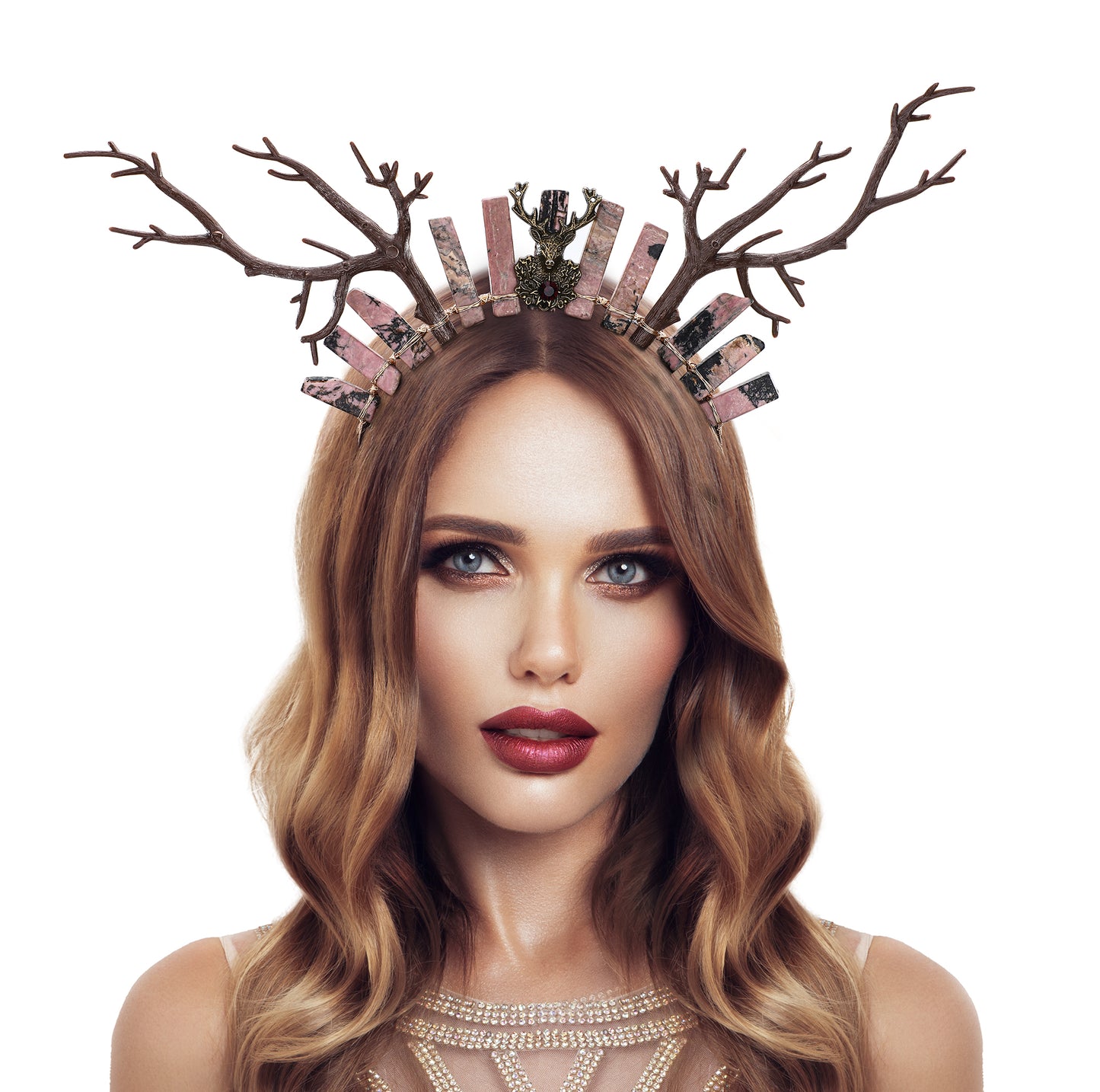 Forest Deer Horns Headband Woodland Fairy Crown