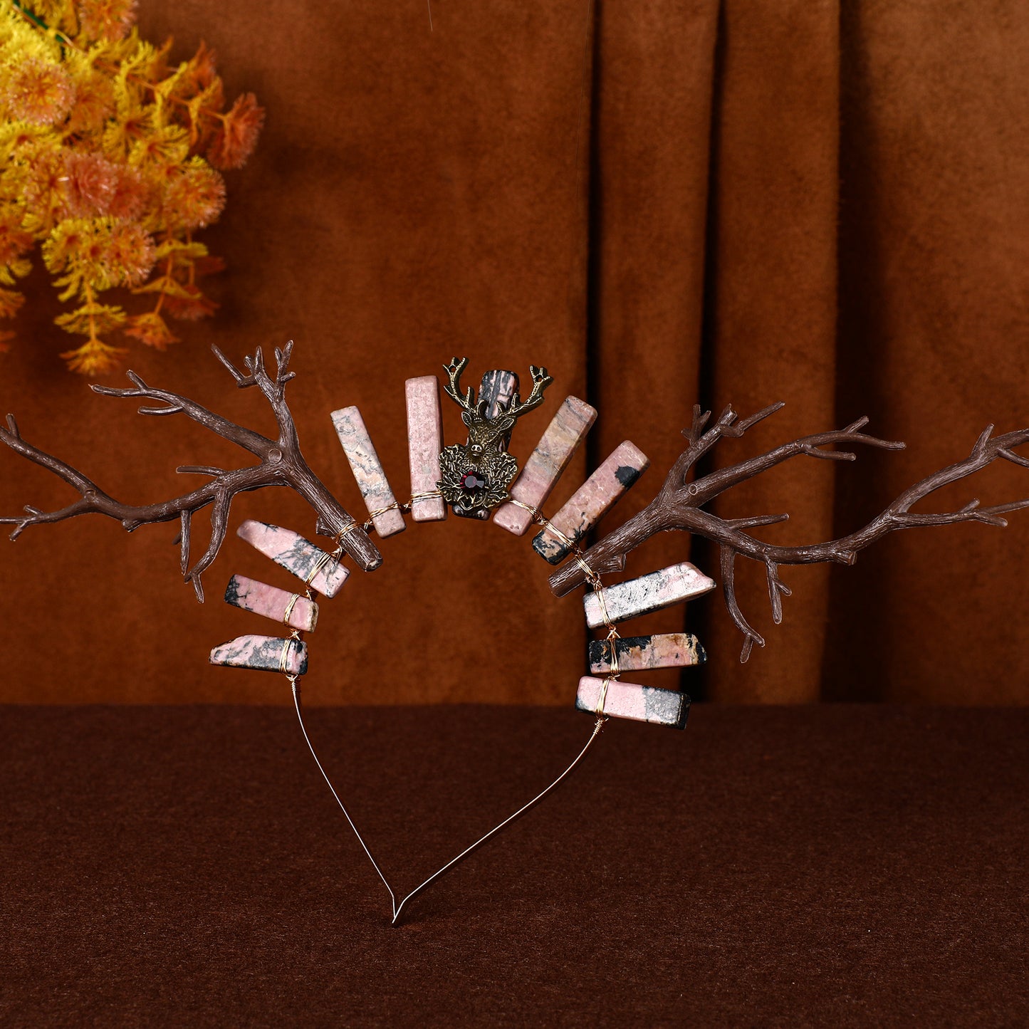 Forest Deer Horns Headband Woodland Fairy Crown