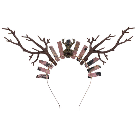 Forest Deer Horns Headband Woodland Fairy Crown