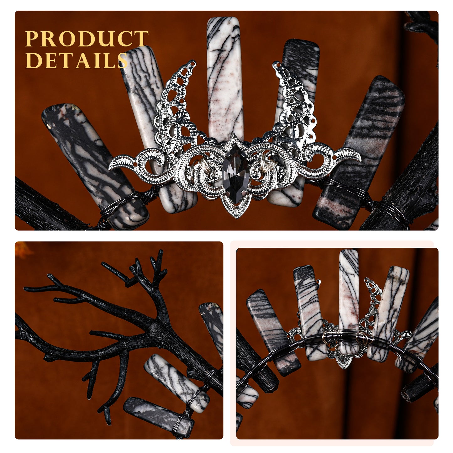 Black Forest Witch Crown Deer Antler Headband