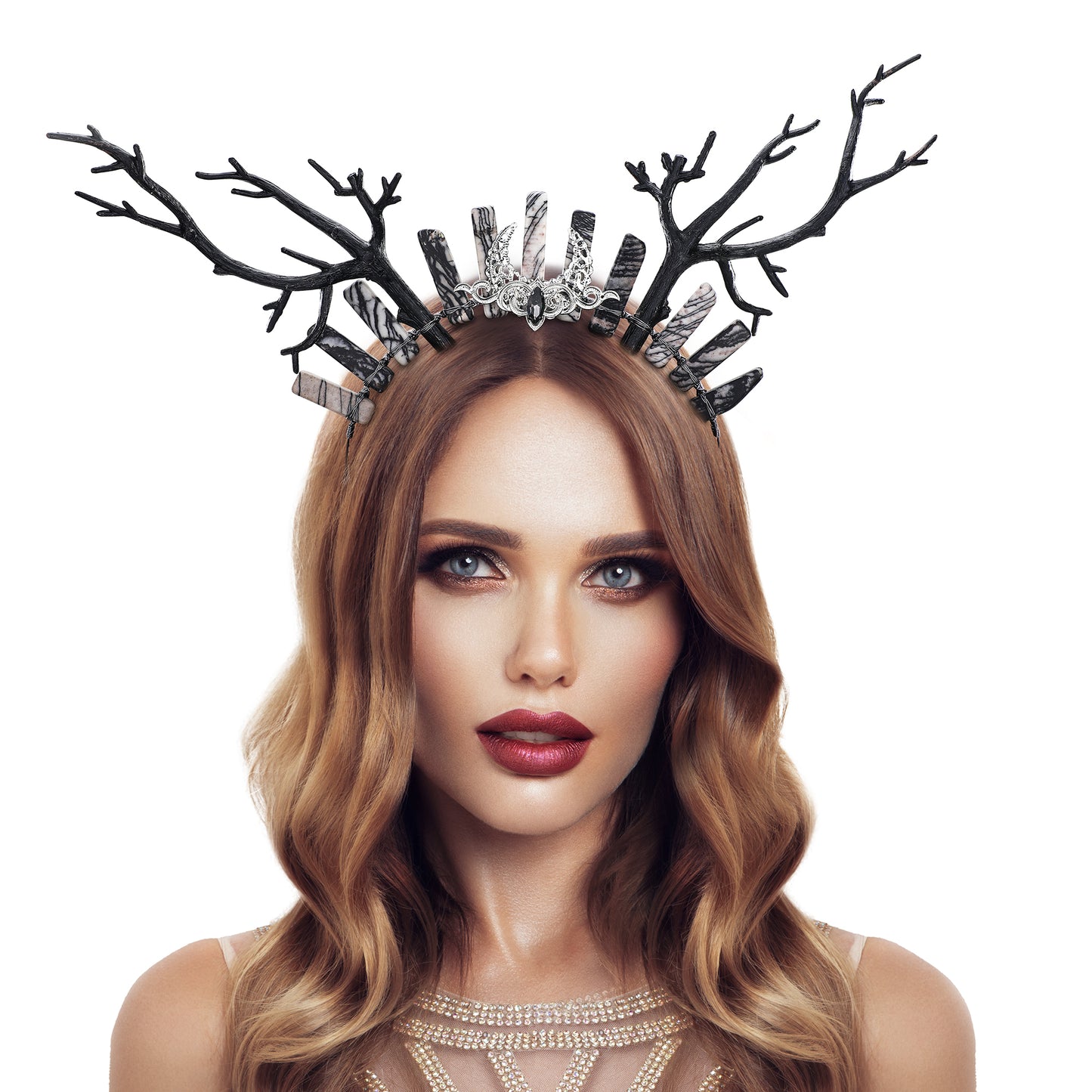 Black Forest Witch Crown Deer Antler Headband